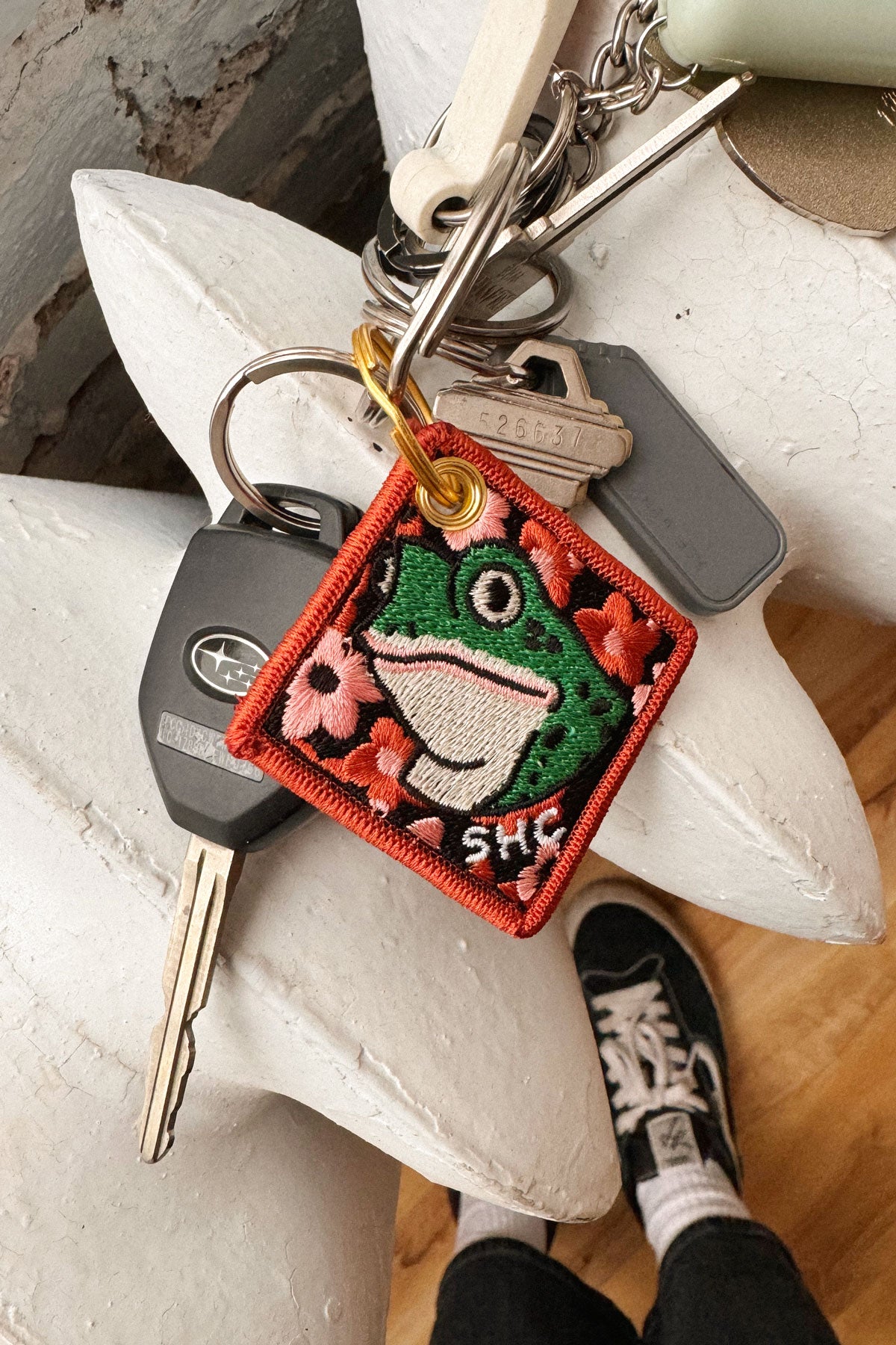 Porte-Clés Brodé  'Froggy'