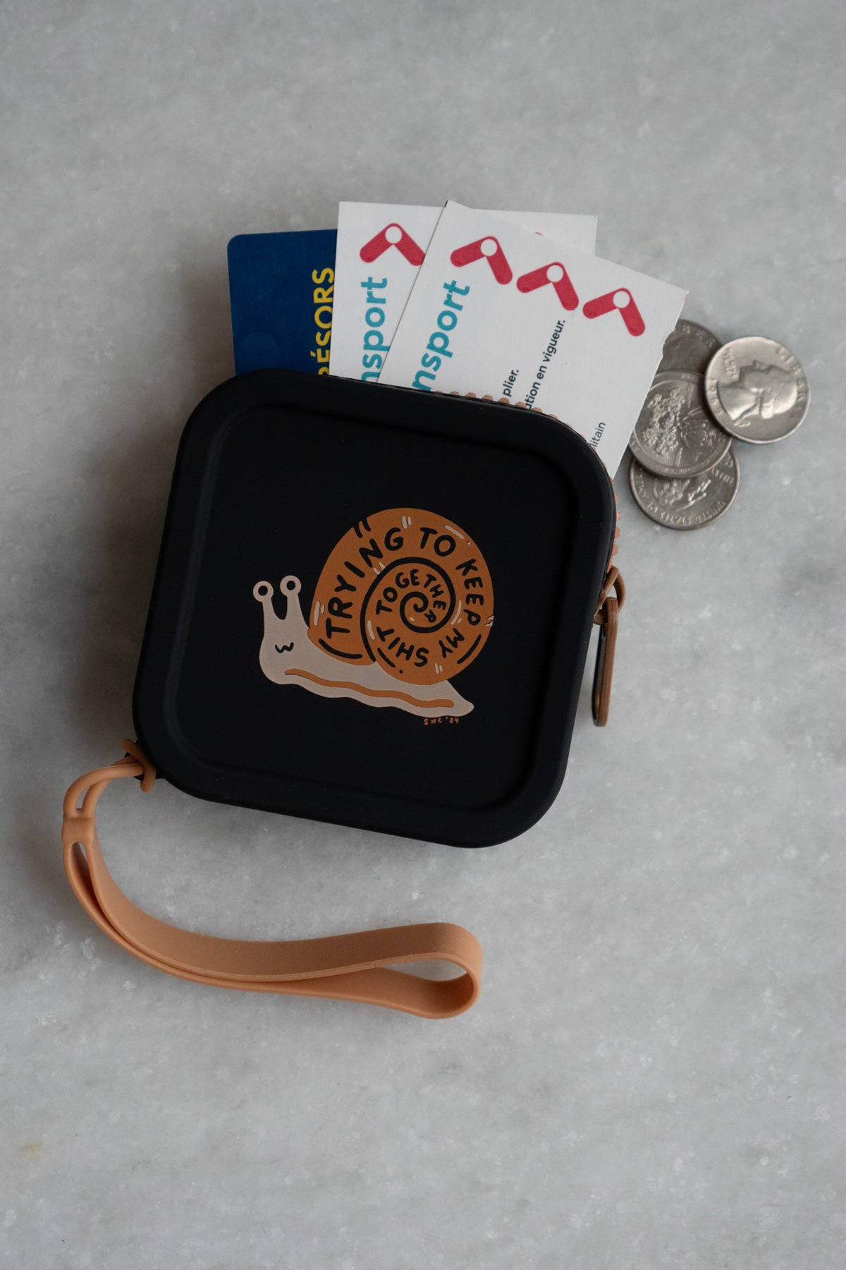 Trying - Zipper Coin Pouch