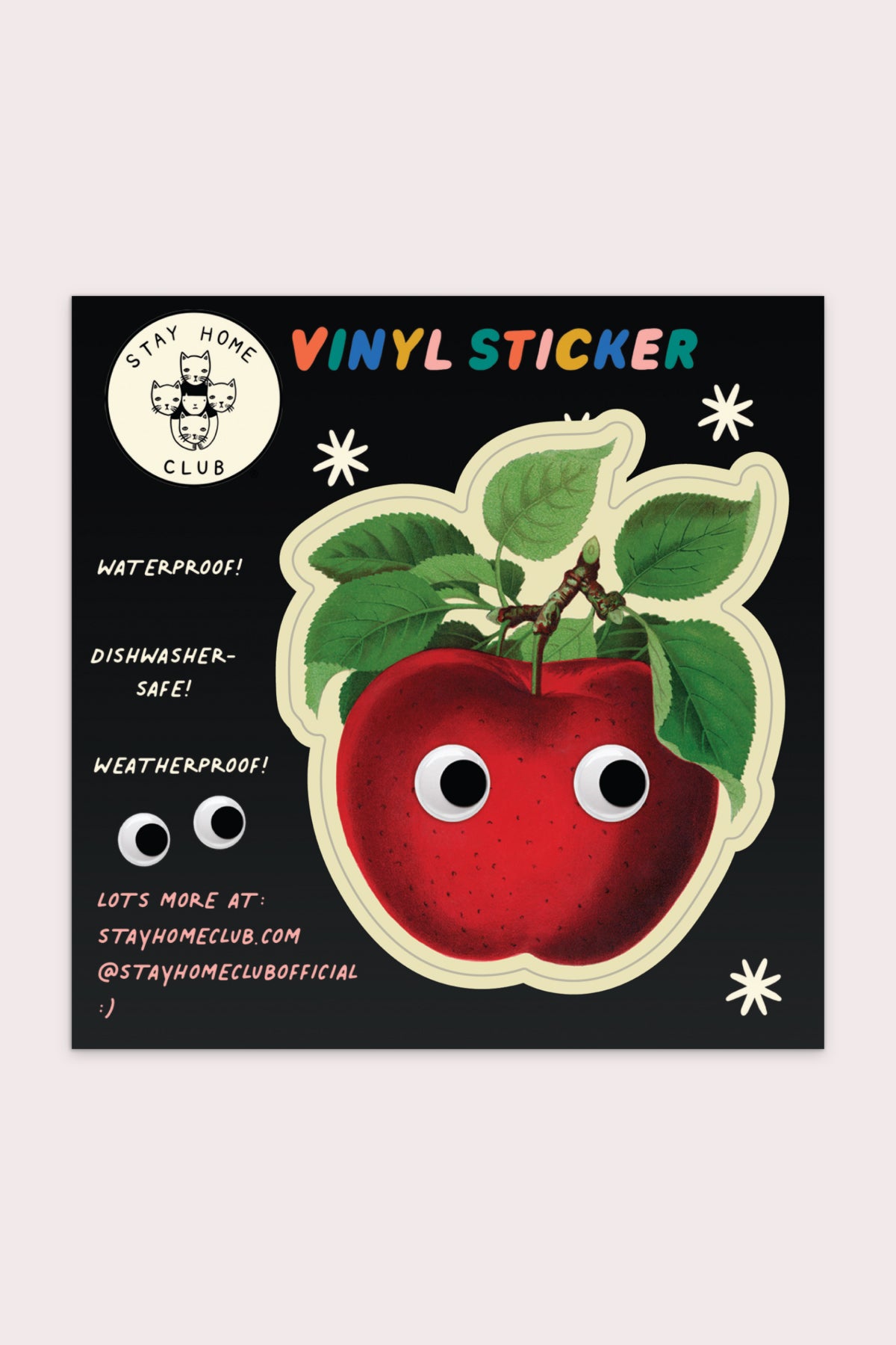 Googly Apple Vinyl Sticker