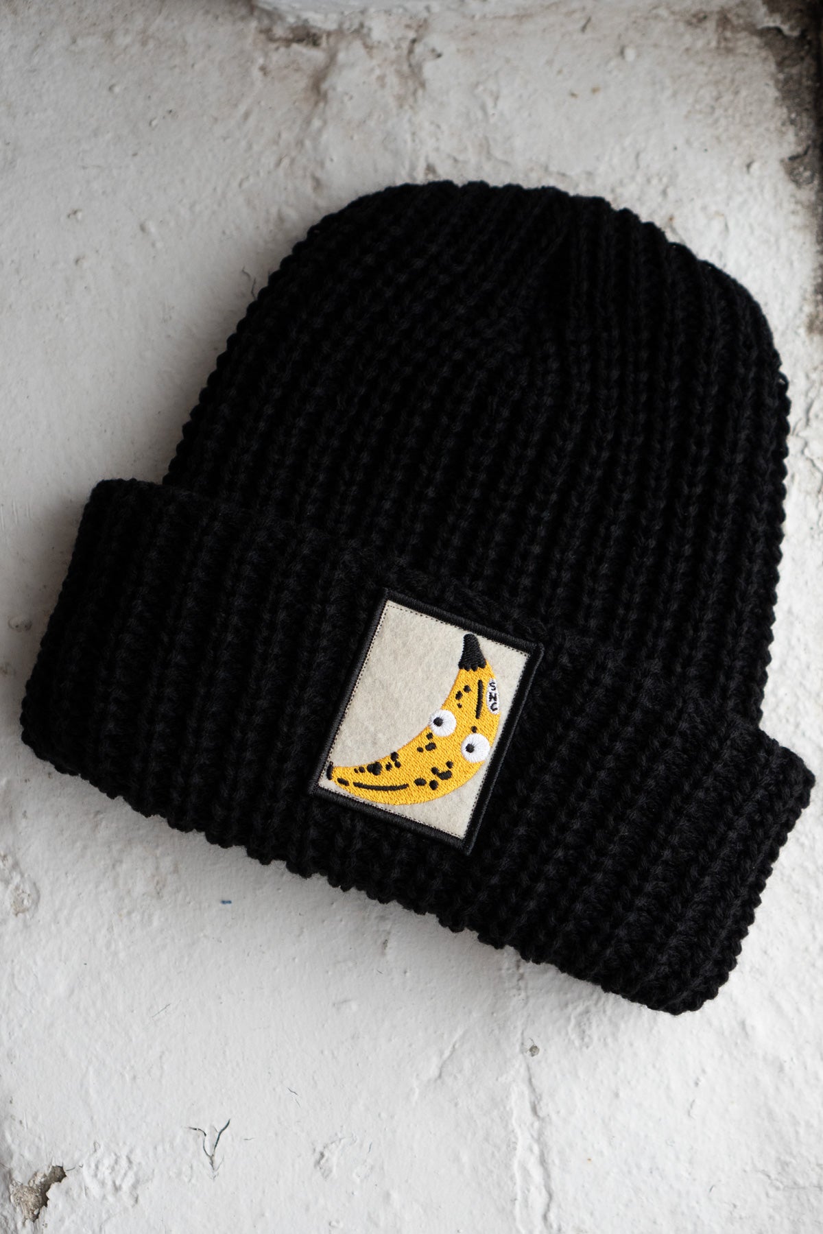 Tuque Large Mailles 'Googly Banana'