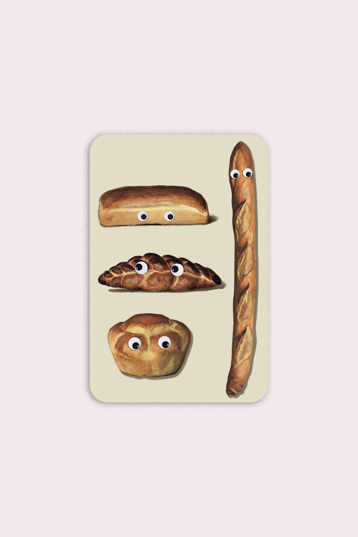 Autocollant en vinyle Googly Bread