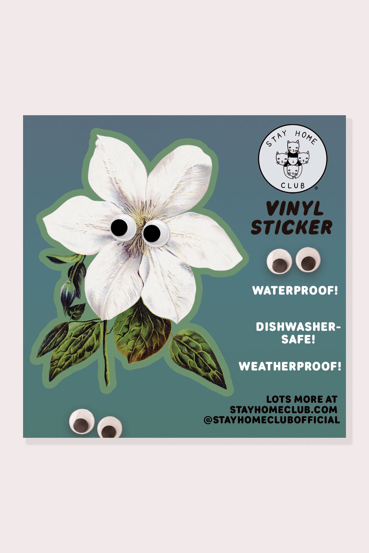 Autocollant en vinyle Clématite Googly