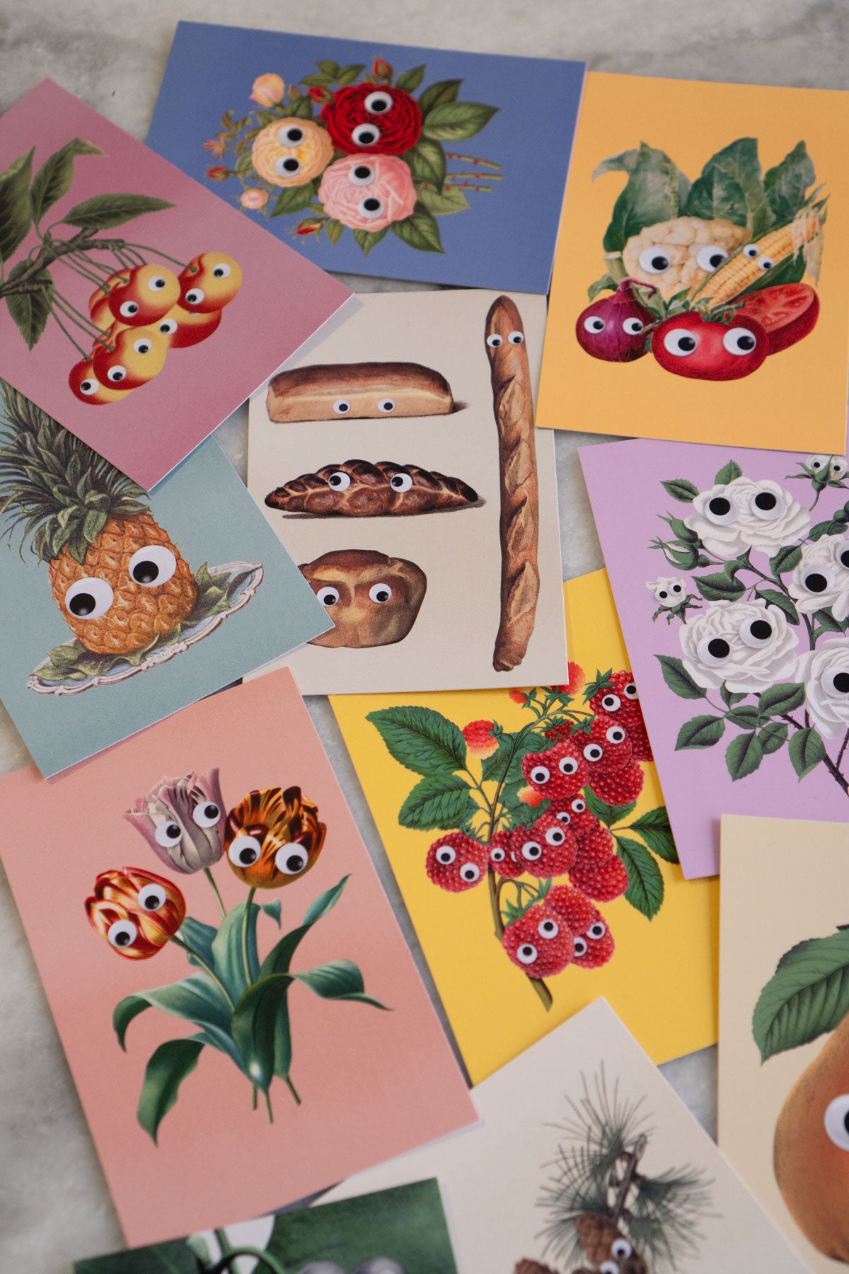 Paquet de 20 cartes postales "Googly Guys"
