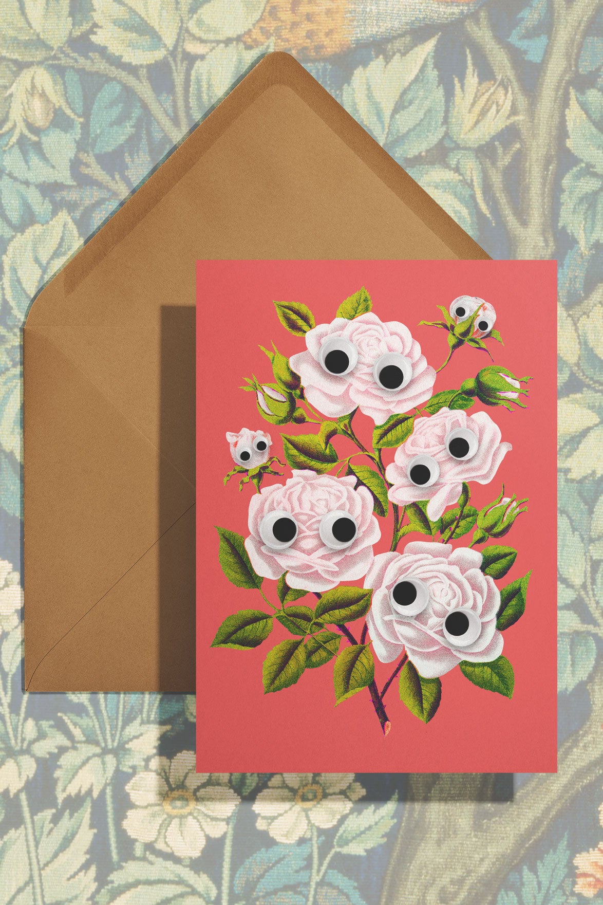 Carte de Voeux "Googly Roses"