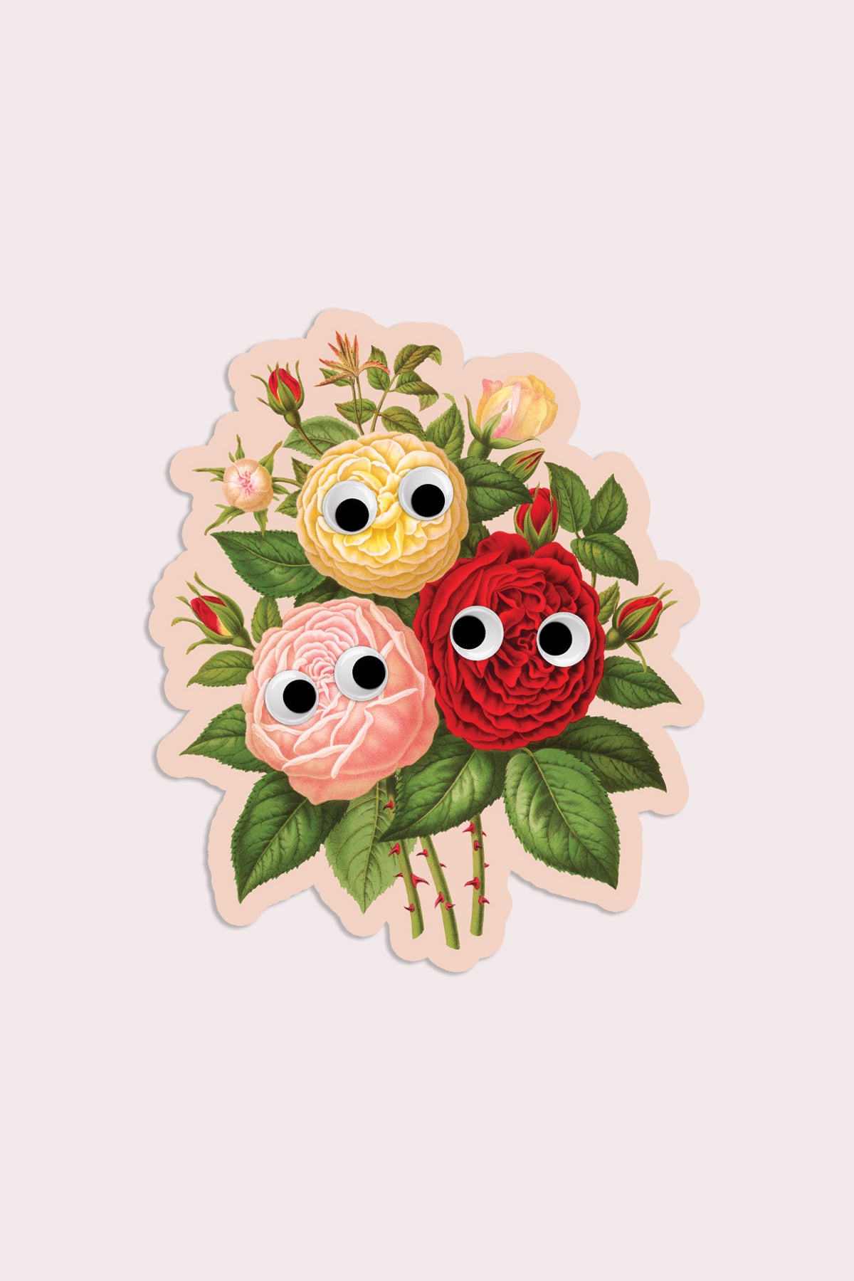 Autocollant 'Googly Roses'