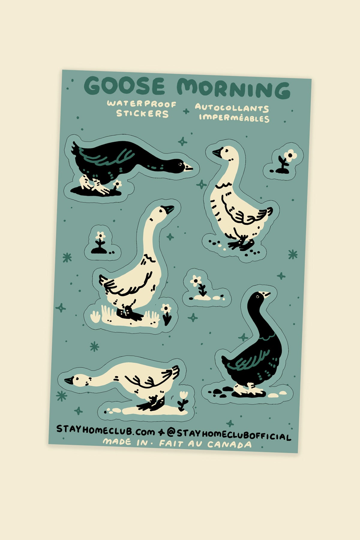 Feuille d'Autocollants 'Goose Morning'