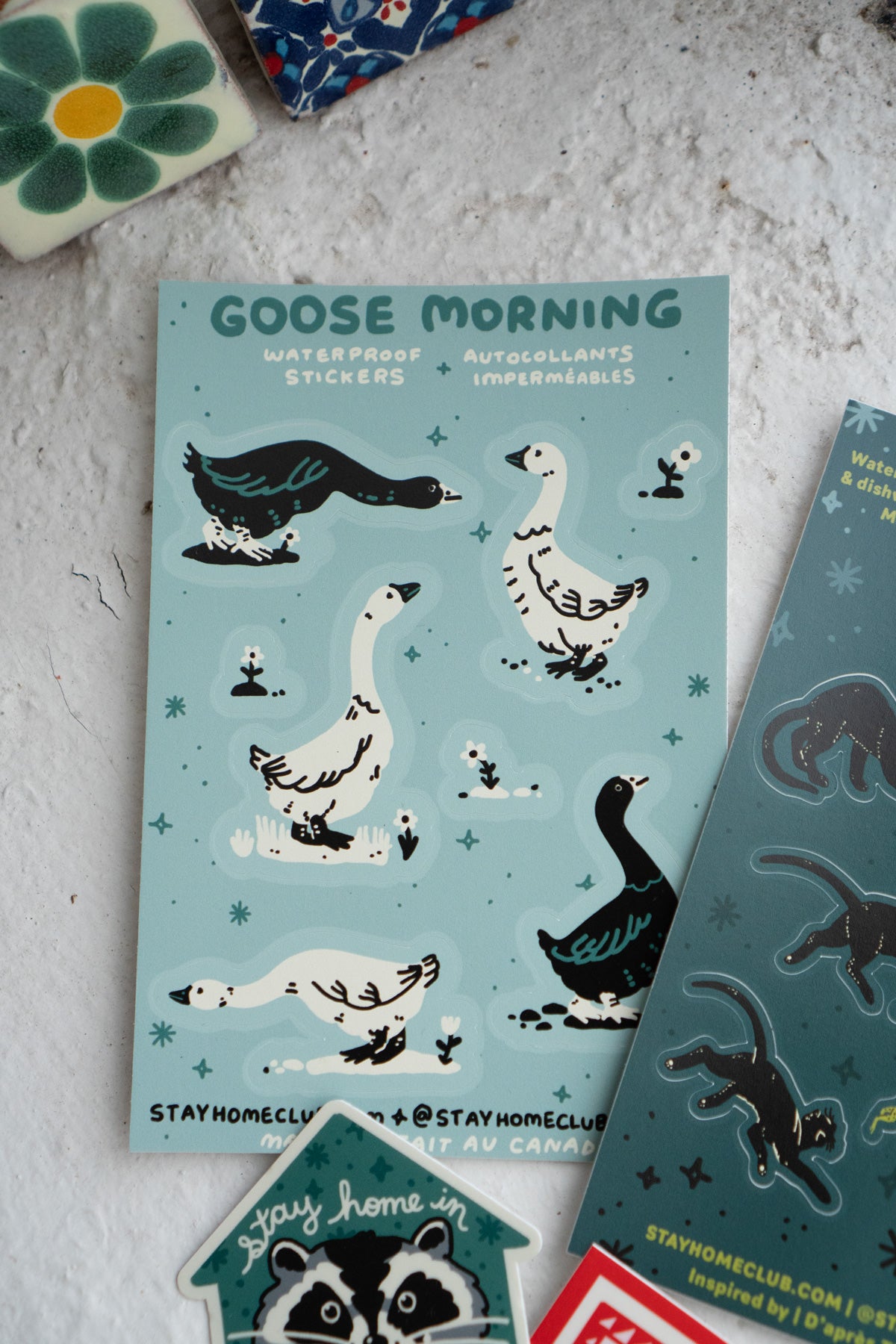 Feuille d'Autocollants 'Goose Morning'