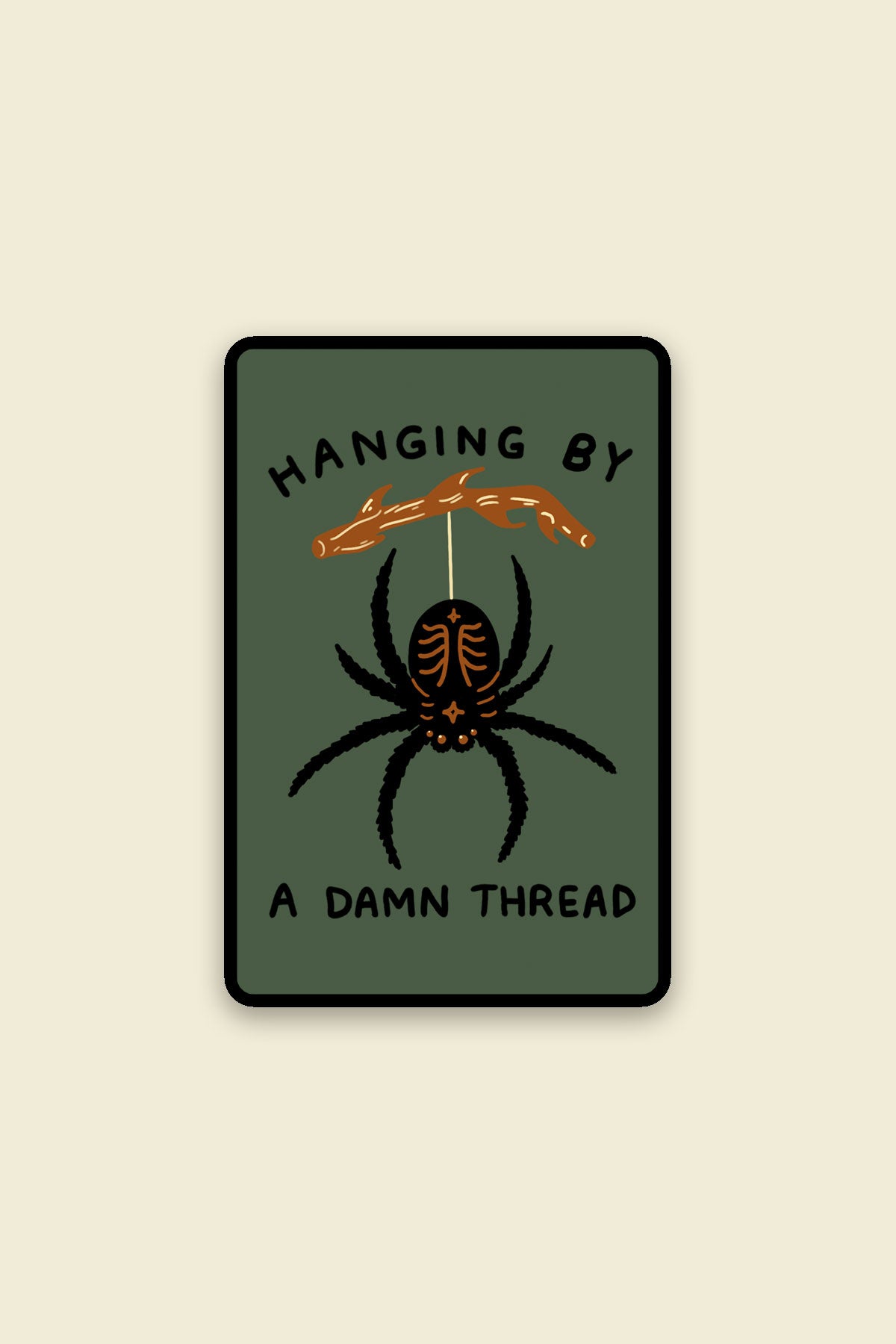 Autocollant 'Hanging by a Thread'