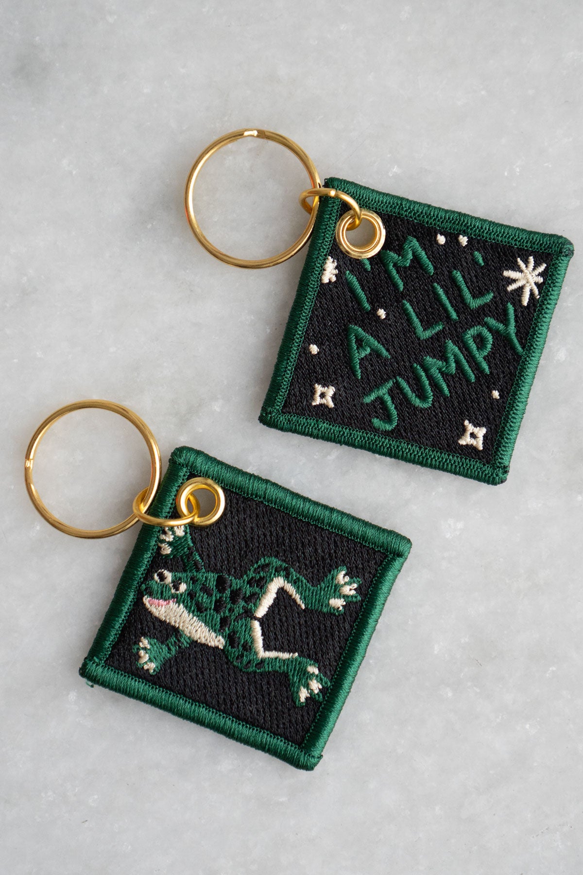Porte-Clés Brodé  'I'm a Lil Jumpy'