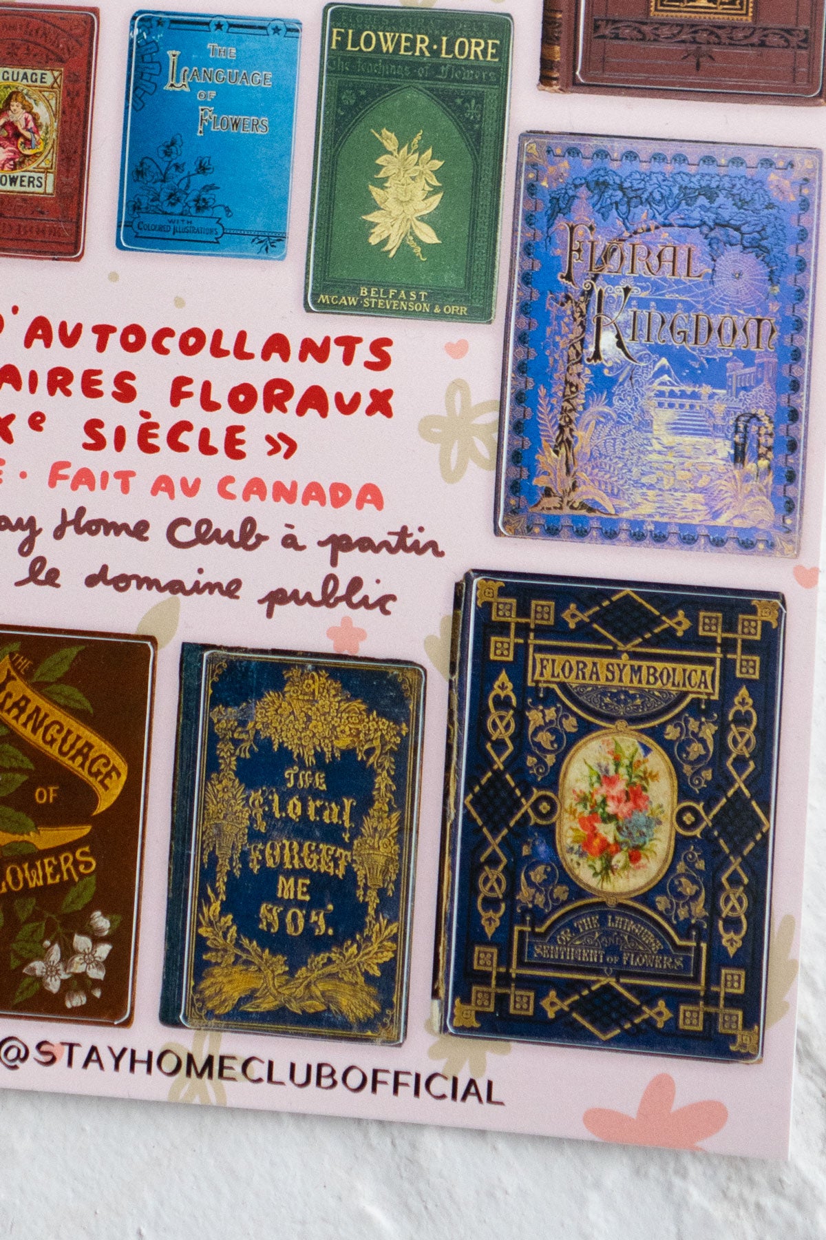 Grande Feuille D'Autocollants 'Floral Dictionaries'