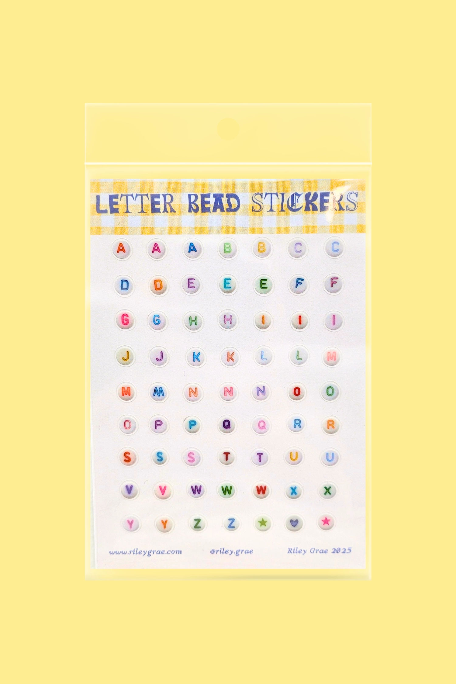 Feuille D'Autocollants 'Letter Beads'