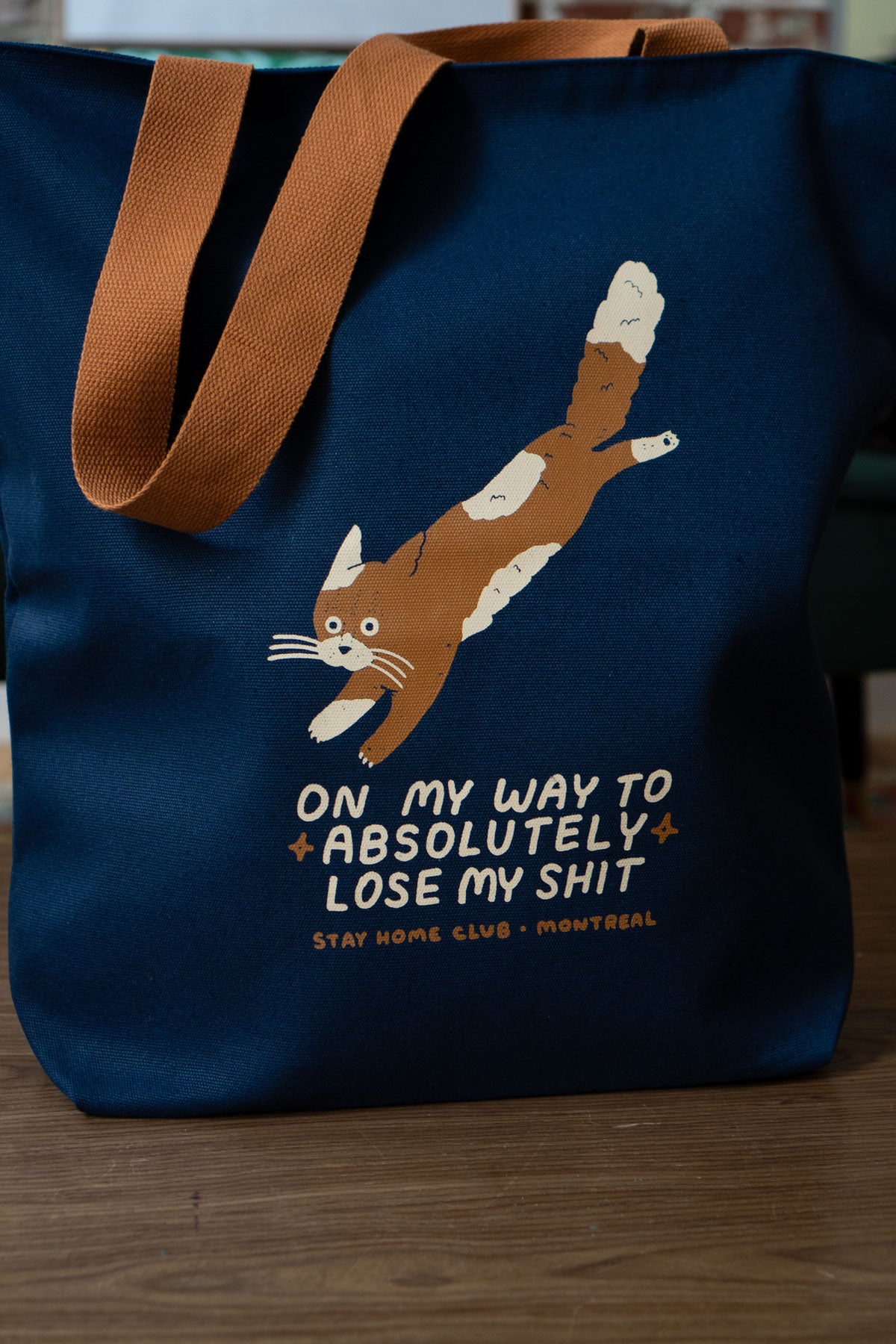 Grand Fourre-Tout Zippé 'Lose My Shit (Cat)'