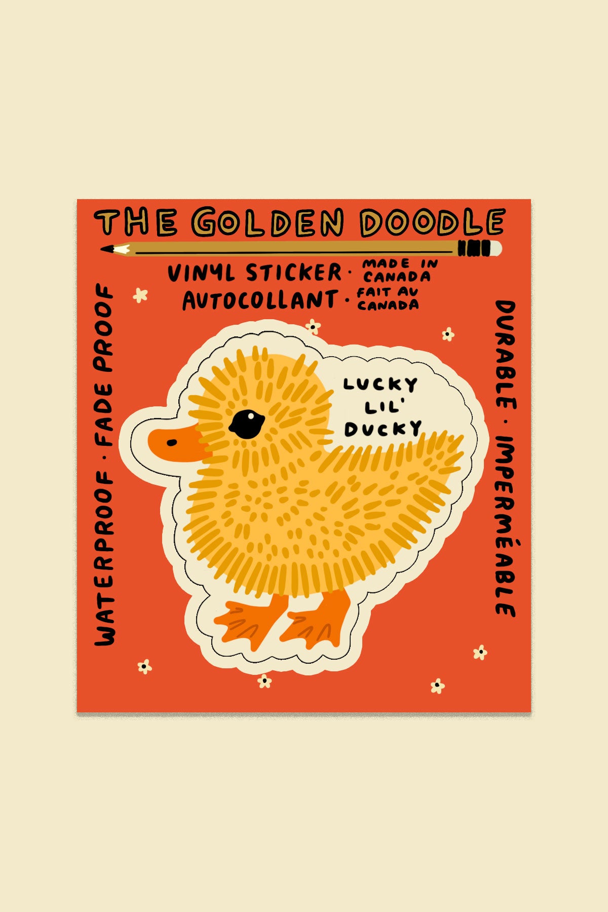 Lucky Lil Ducky Vinyl Sticker