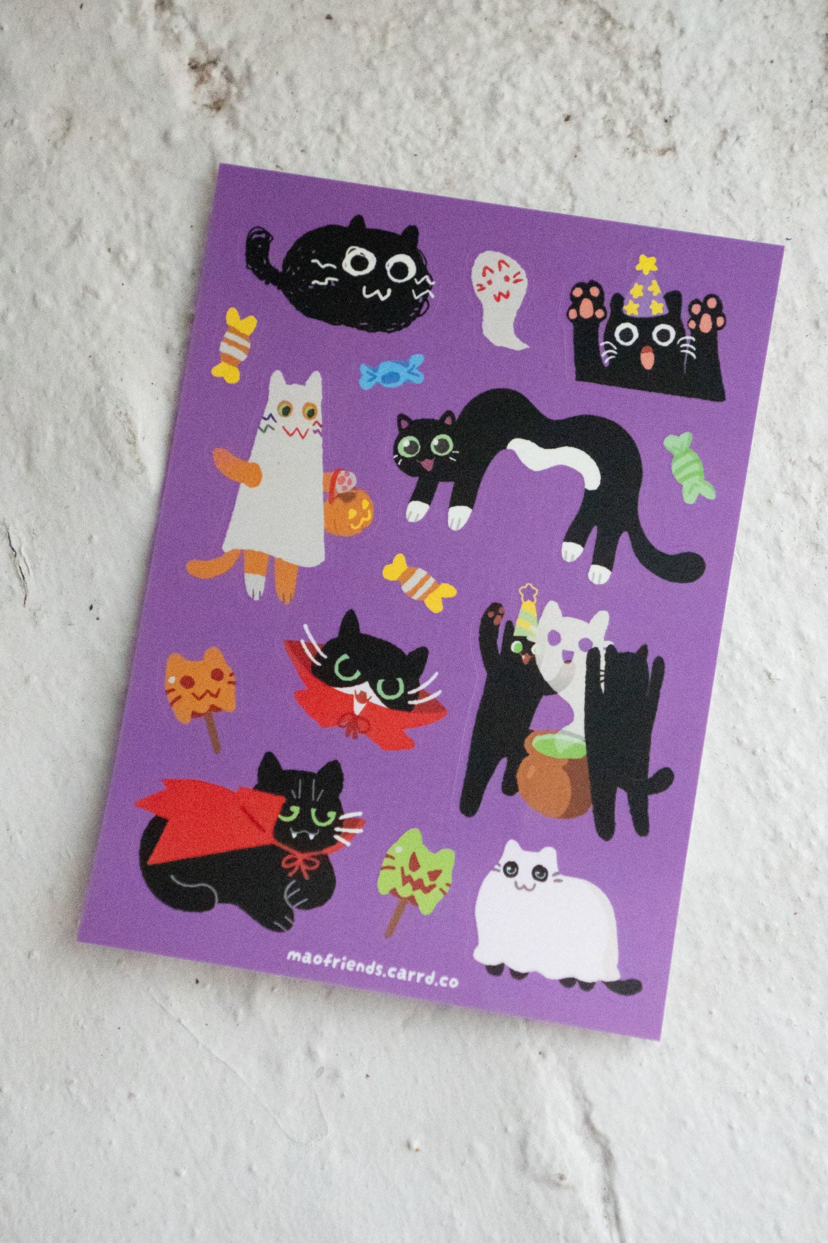 Feuille D'Autocollants 'Spooky Cats'