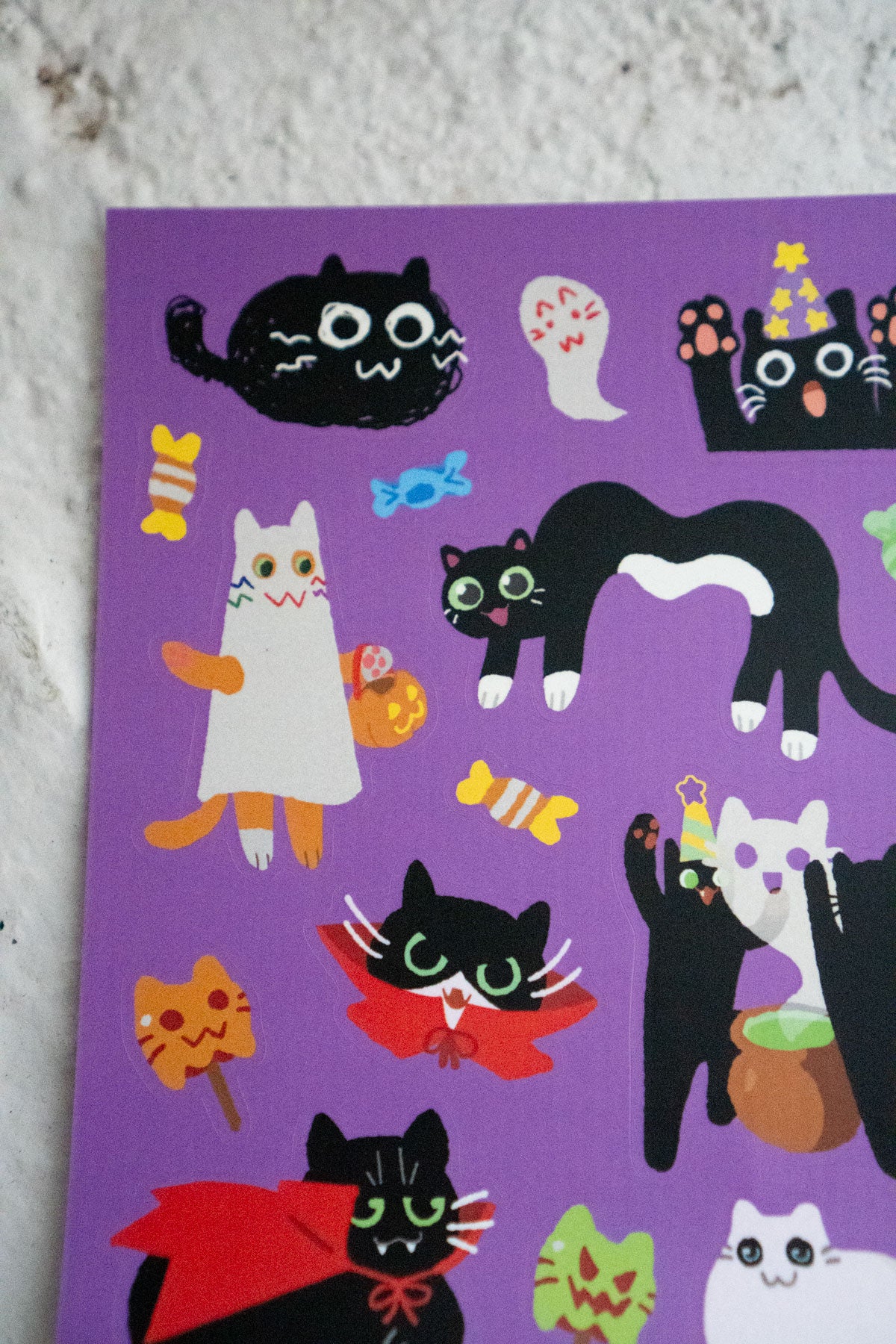 Feuille D'Autocollants 'Spooky Cats'