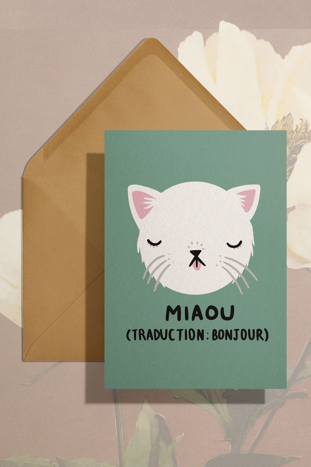Miaou (Bonjour) card