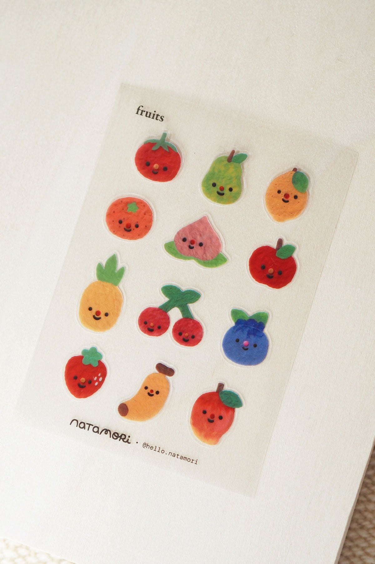 Feuille D'Autocollants Transparents 'Fruits'