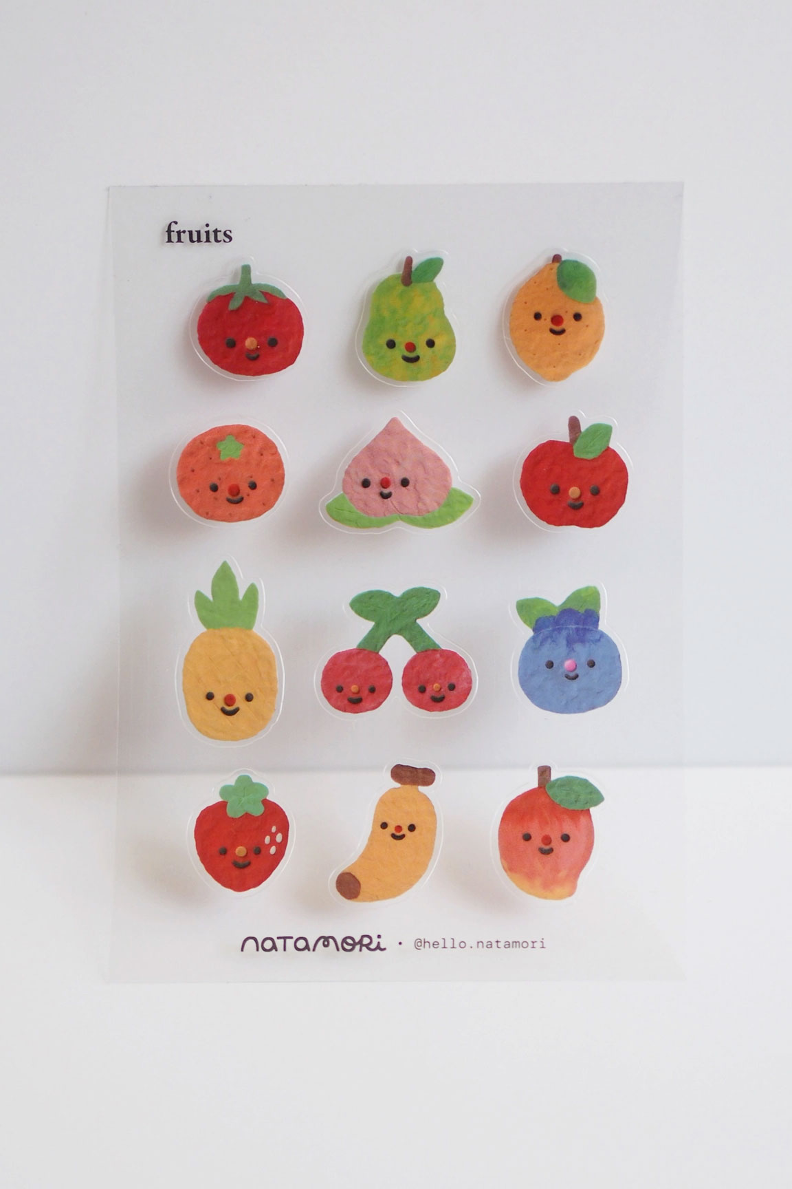 Feuille D'Autocollants Transparents 'Fruits'