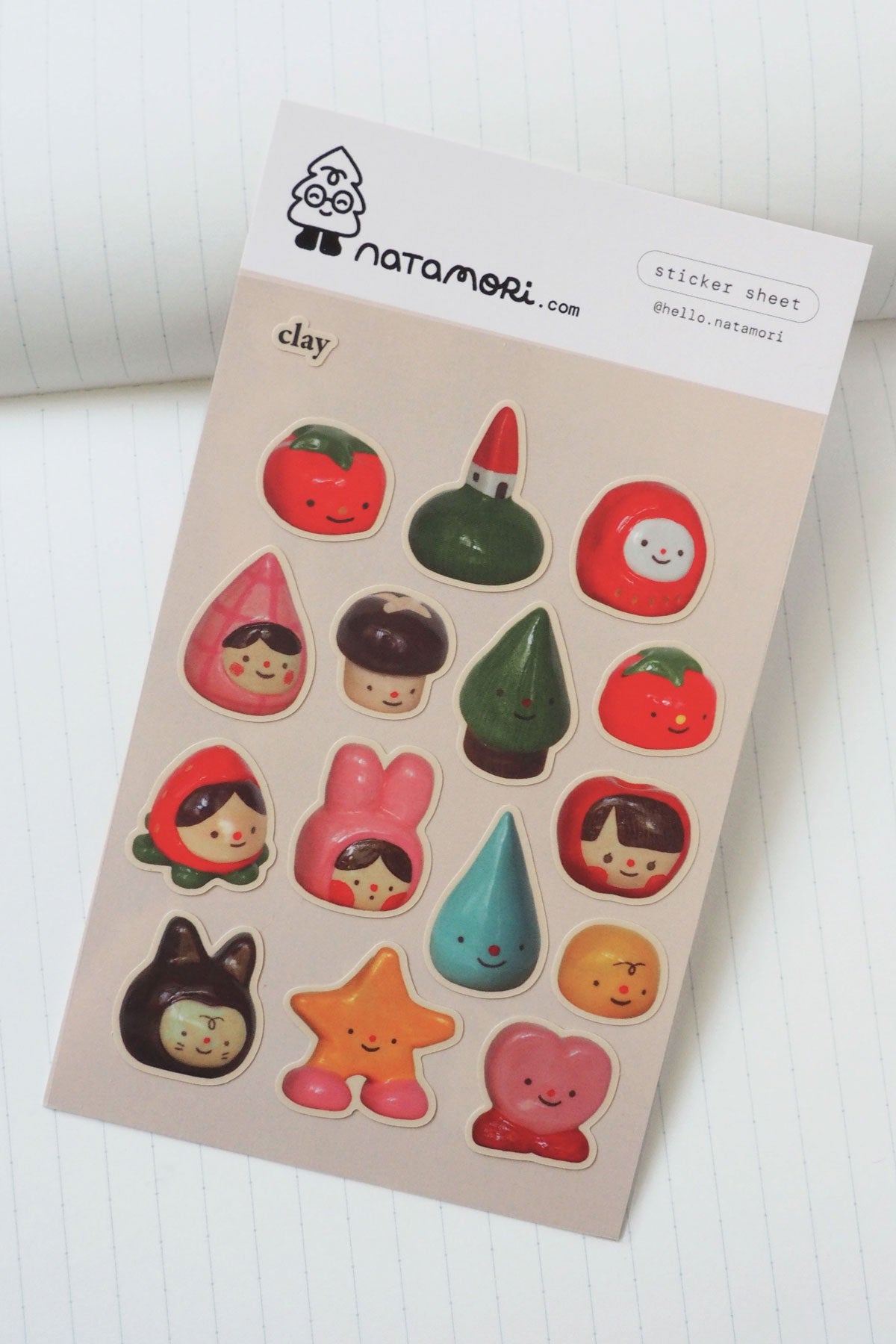 Feuille D'Autocollants Transparents 'Argile'