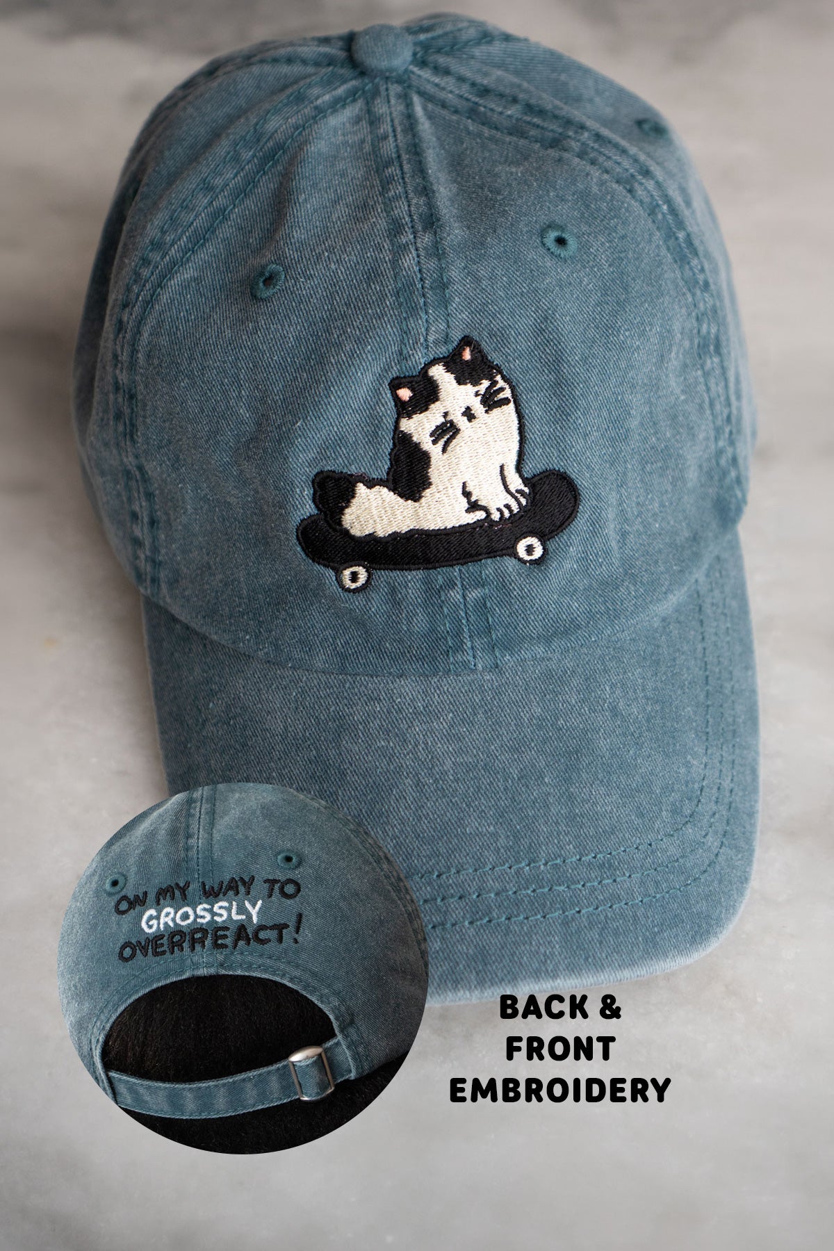 Overreact Front & Back Dad Hat