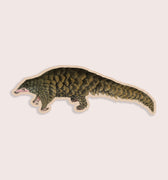 Nature animal sticker featuring a pangolin