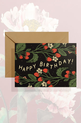 Carte de Voeux 'Happy Birthday (Strawberries)'