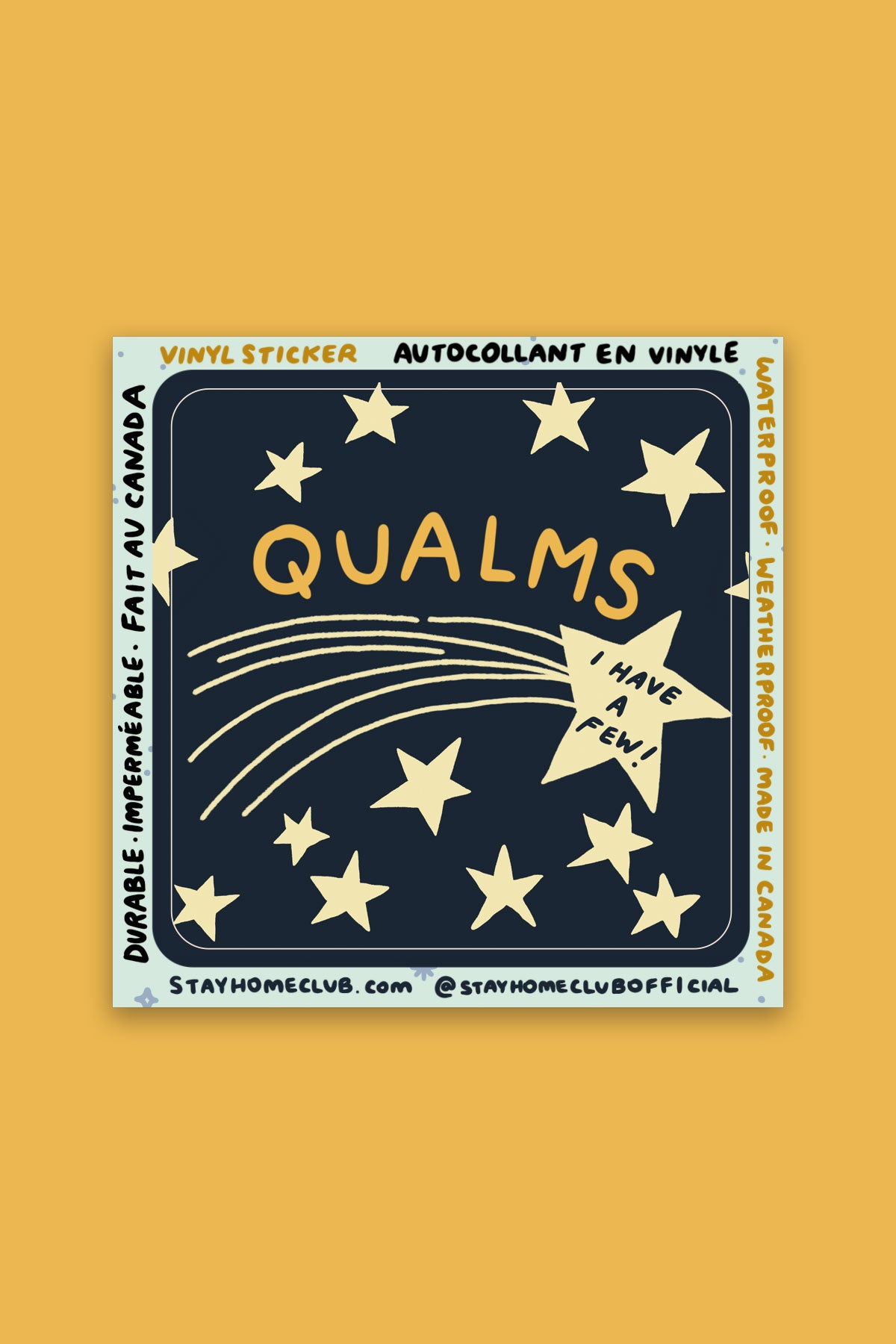 Autocollant 'Qualms'