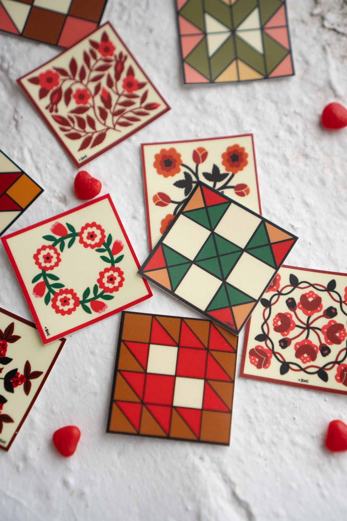 Paquet de Petits Autocollants 'Quilt Block'