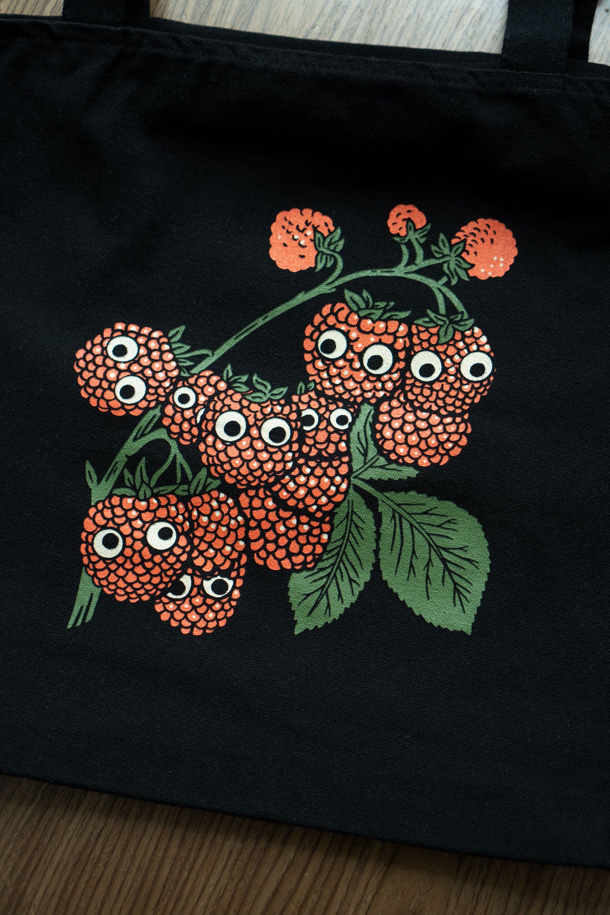 Googly Raspberries 25 - Zip Tote