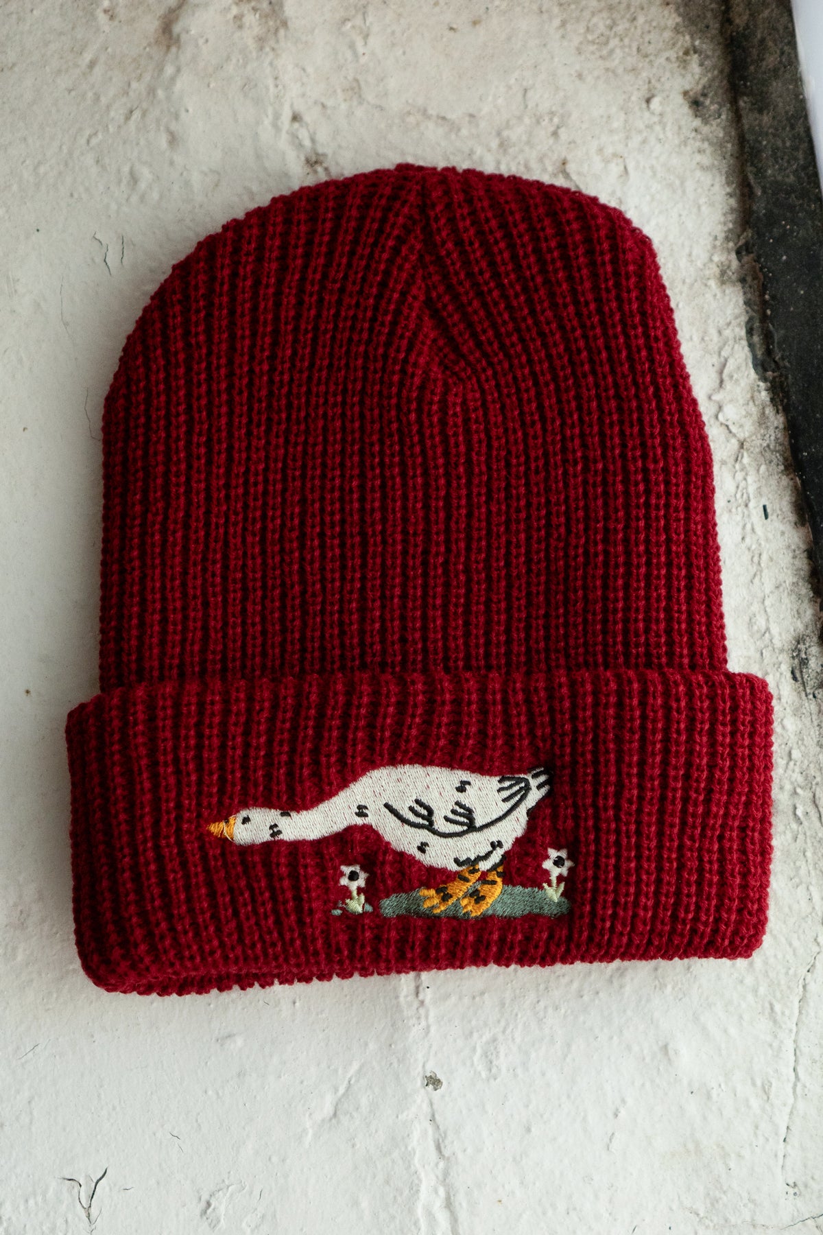 Tuque en tricot shaker 'Reaching' | Canneberge