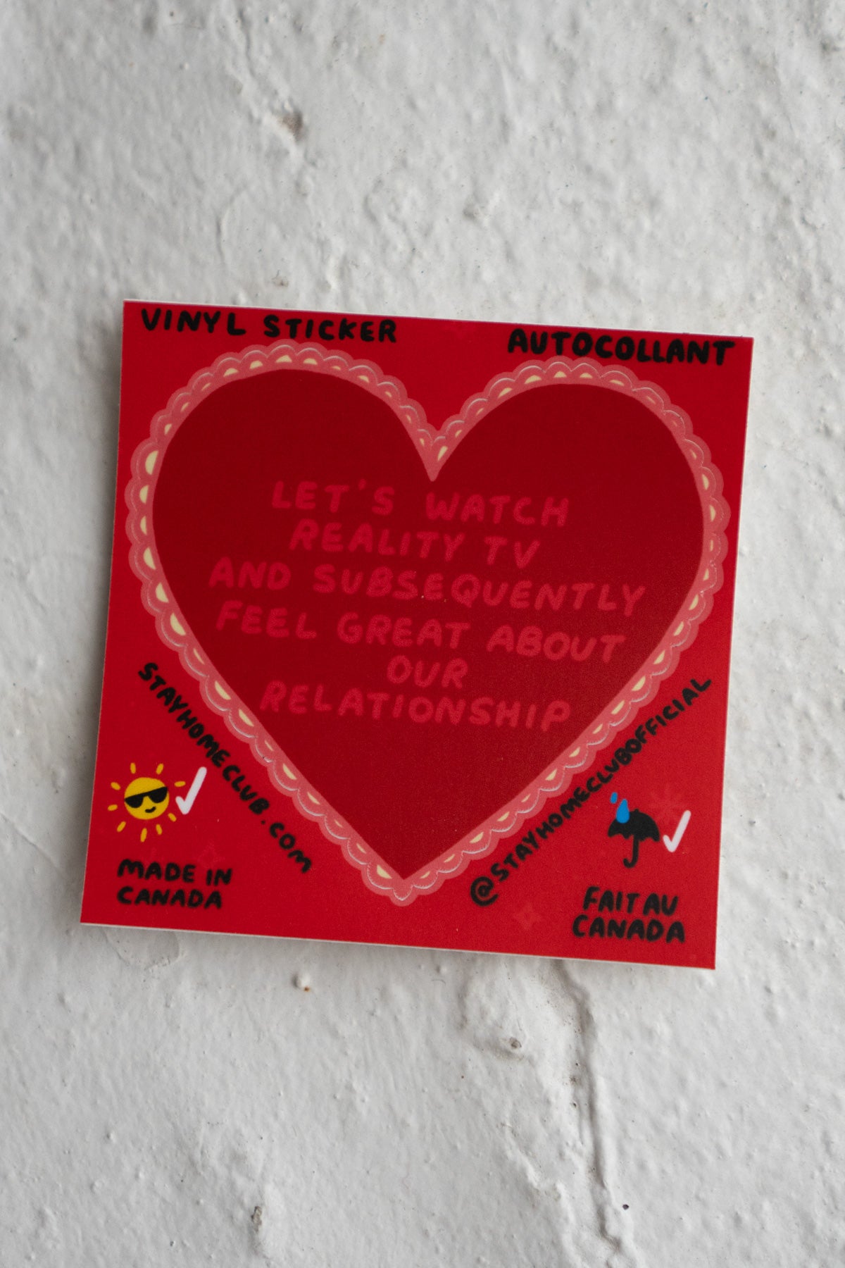 Autocollant 'Reality TV'