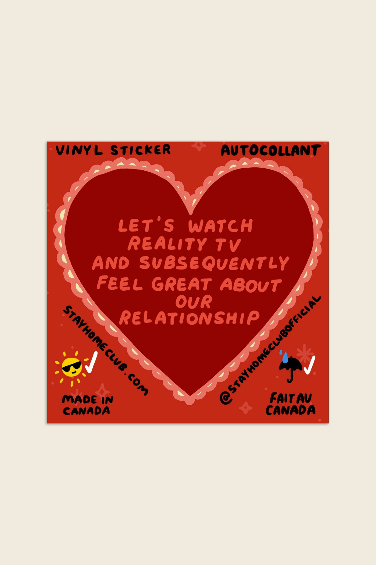 Autocollant 'Reality TV'