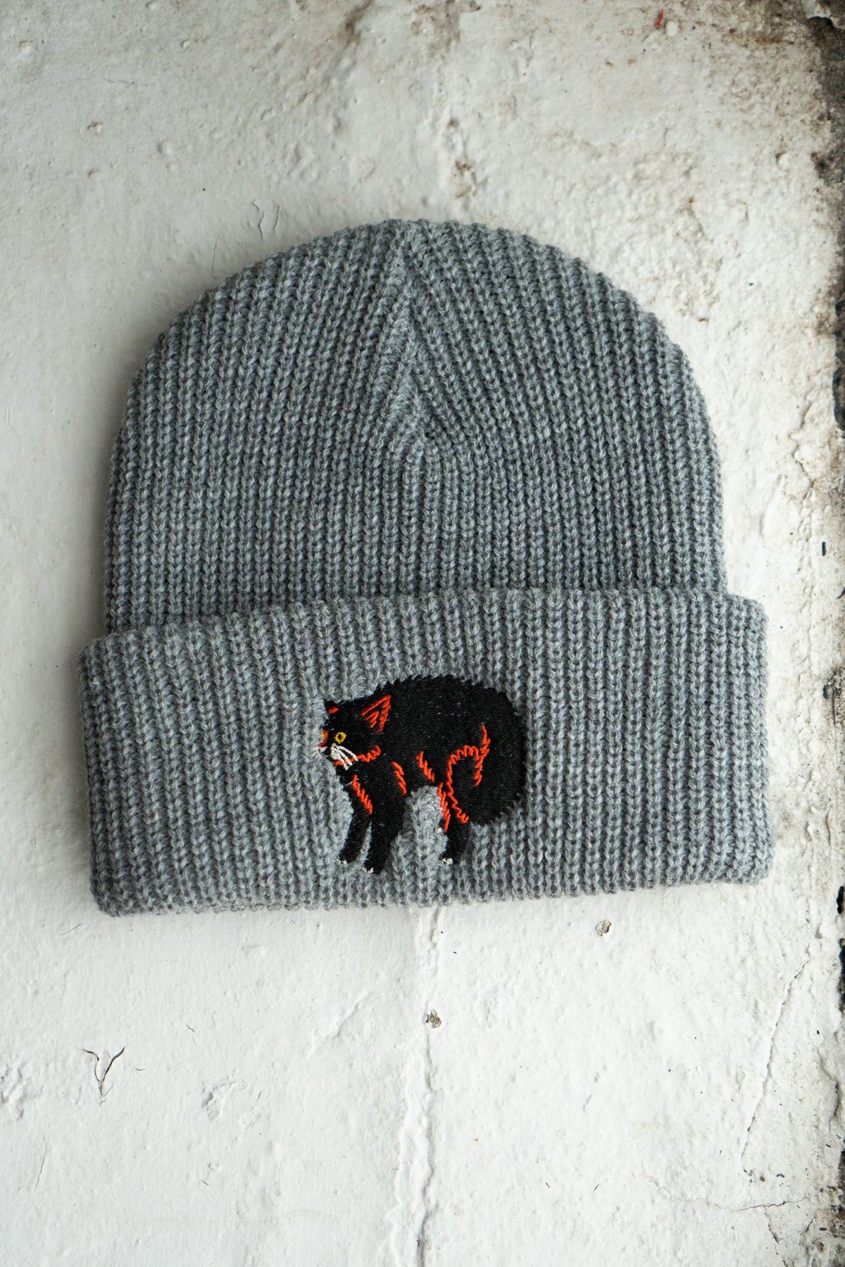 Tuque en tricot shaker 'Scaredy Cat' | Gris