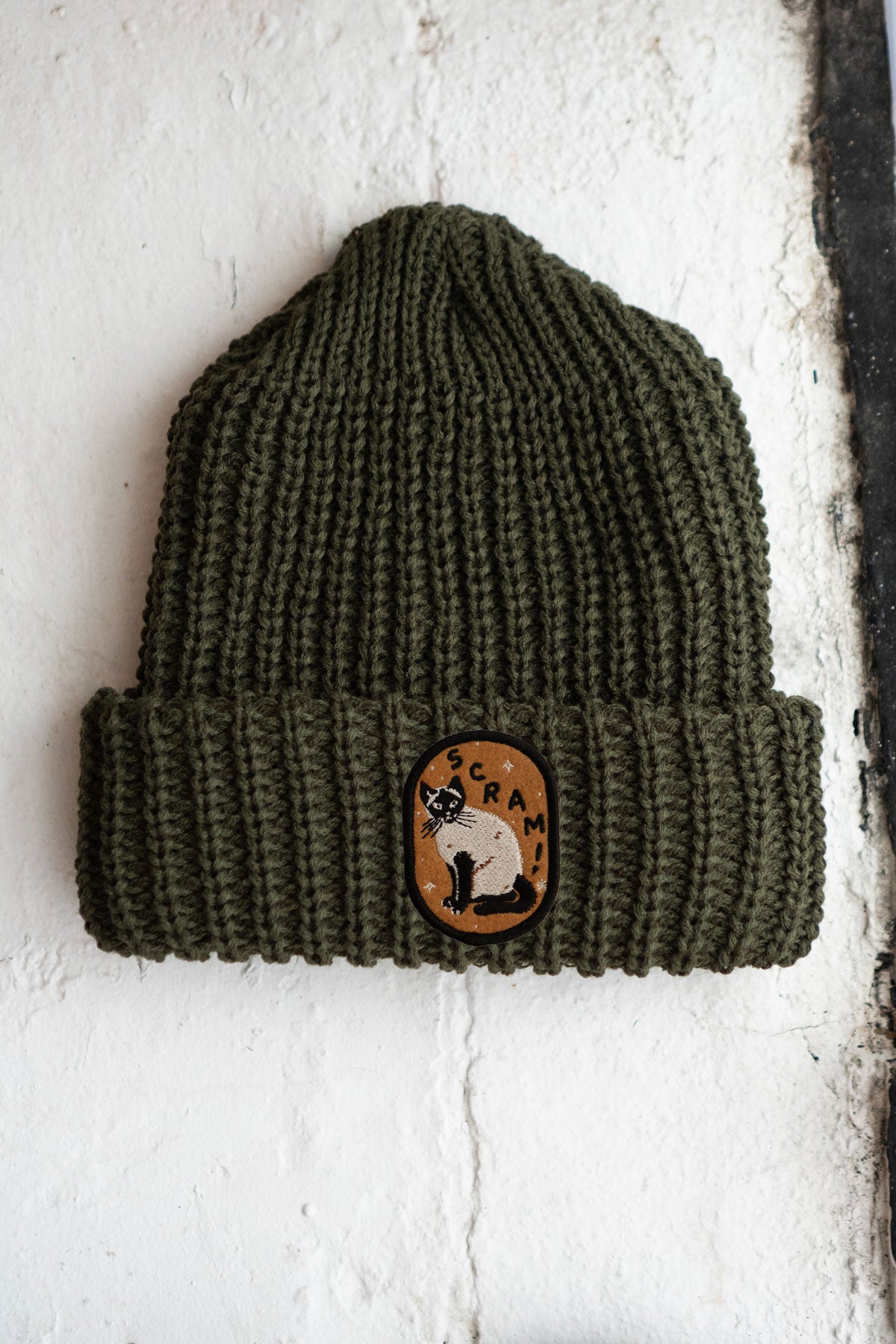 Scram Patched Chunky Beanie