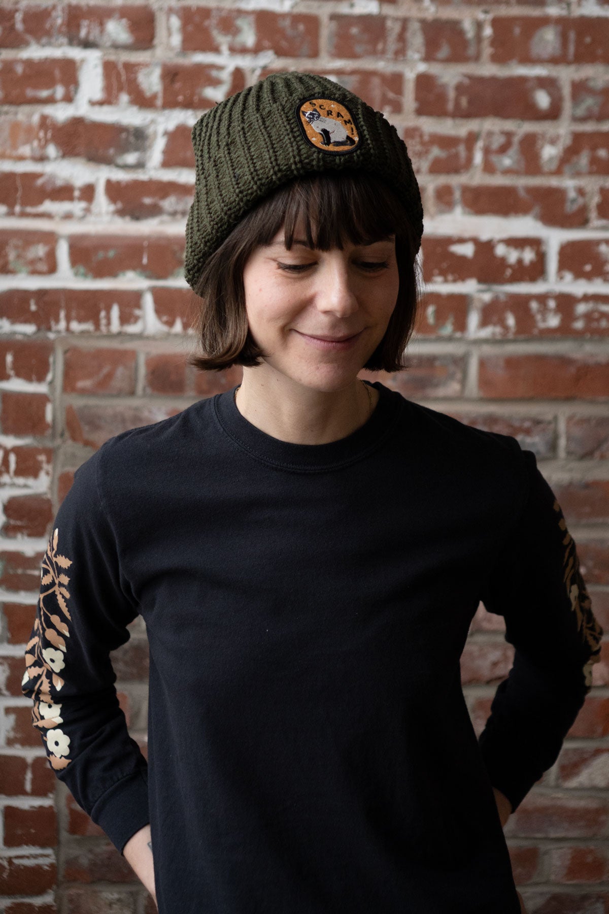 Scram Patched Chunky Beanie