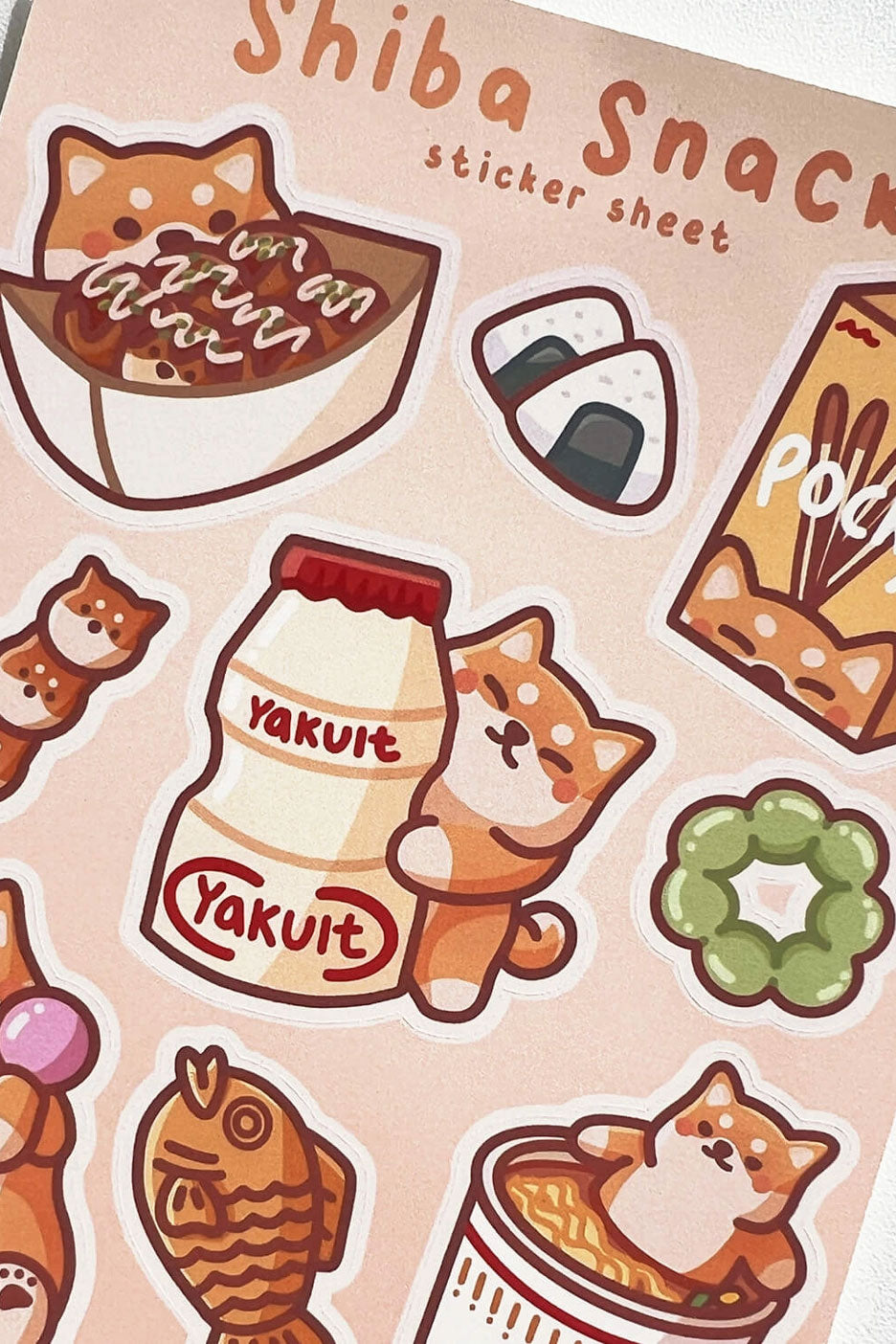 Feuille D'Autocollants 'Shiba Snacks'