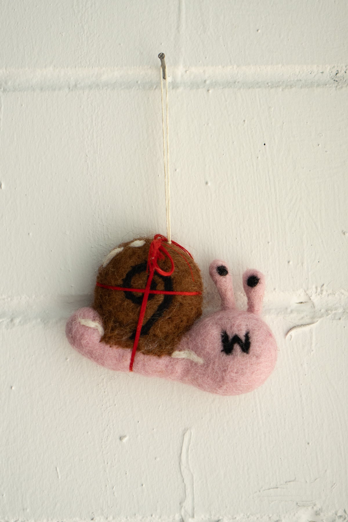 Slowly Snail - Felted Wool Ornament