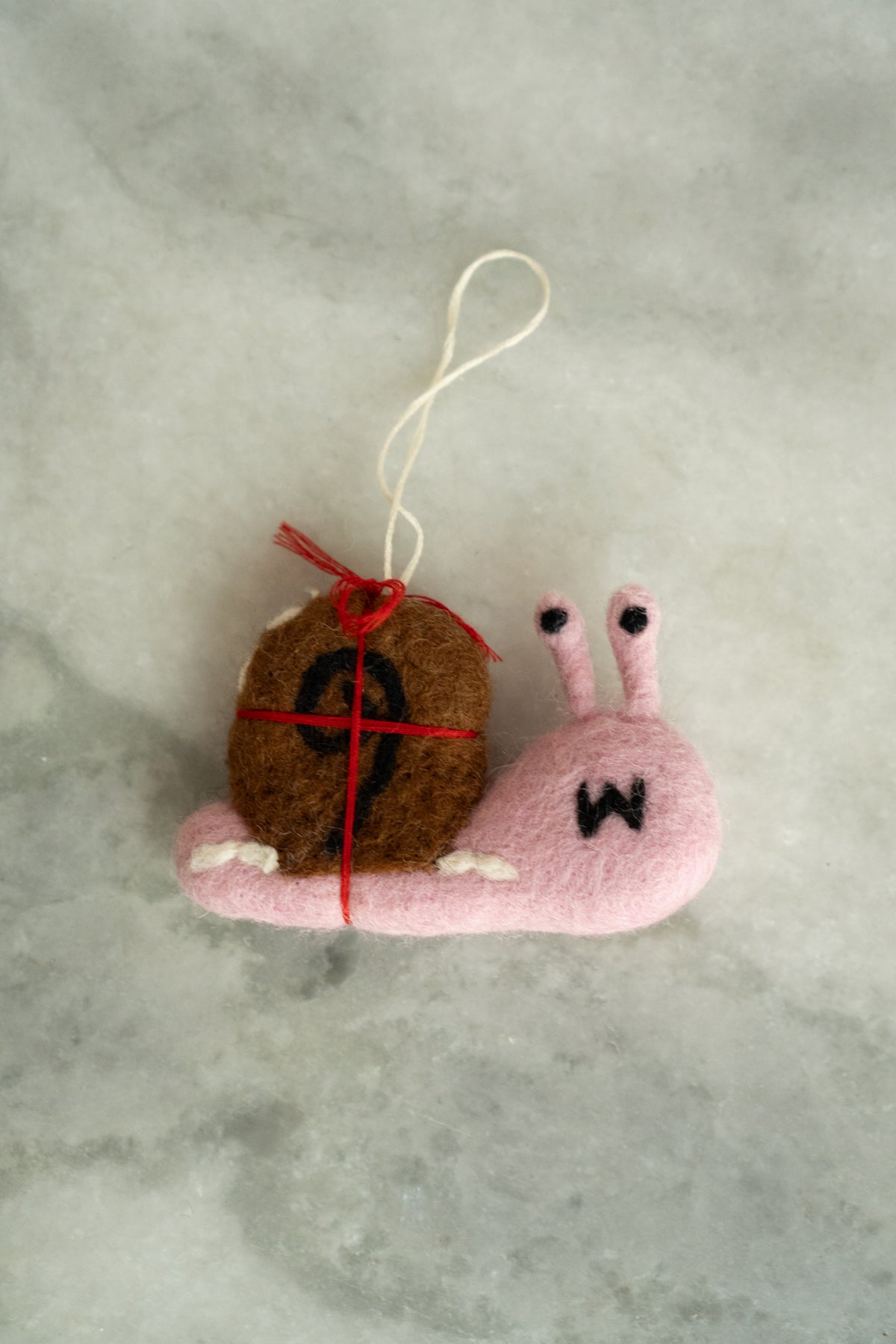 Slowly Snail - Felted Wool Ornament