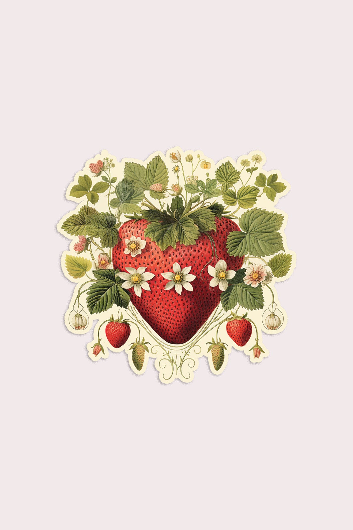Strawberry Valentine Vinyl Sticker