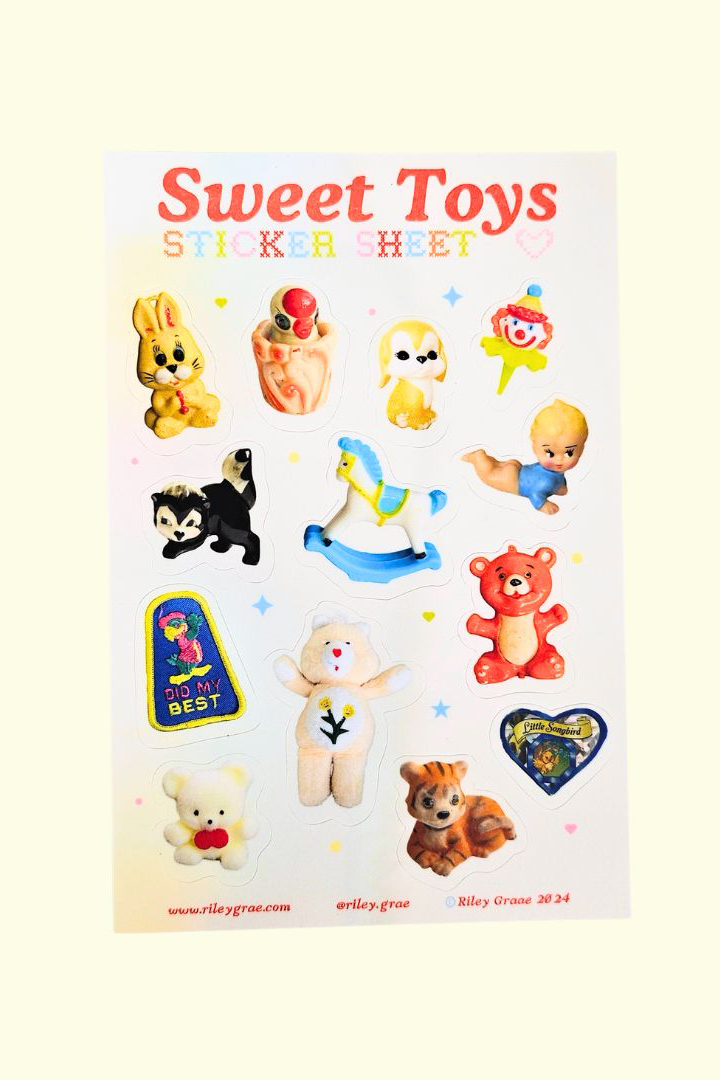 Feuille D'Autocollants 'Sweet Toys'