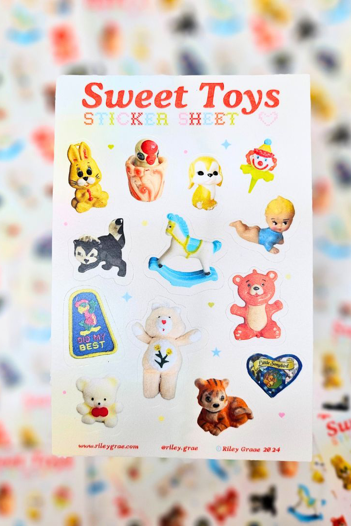 Feuille D'Autocollants 'Sweet Toys'