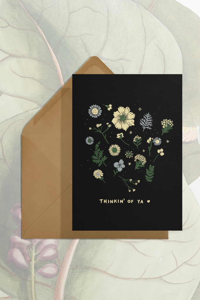 Thinkin' of Ya (Pressed Flowers) Card
