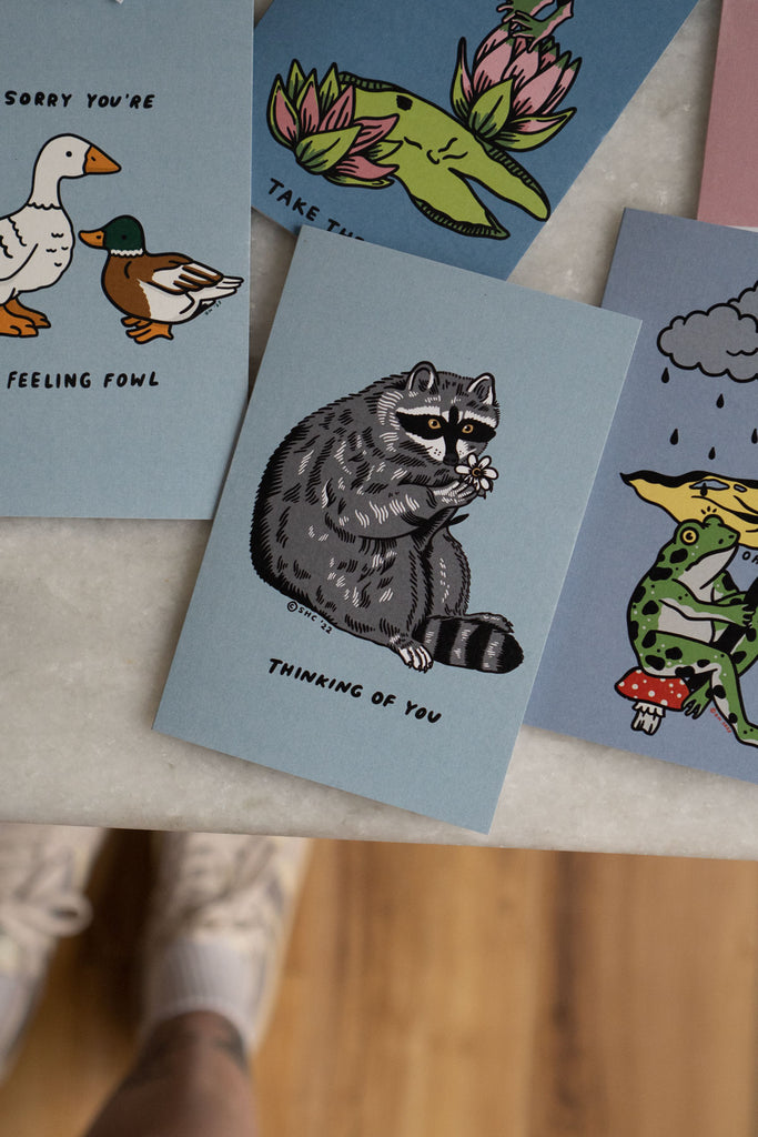 Thinking of You (Raccoon) Card