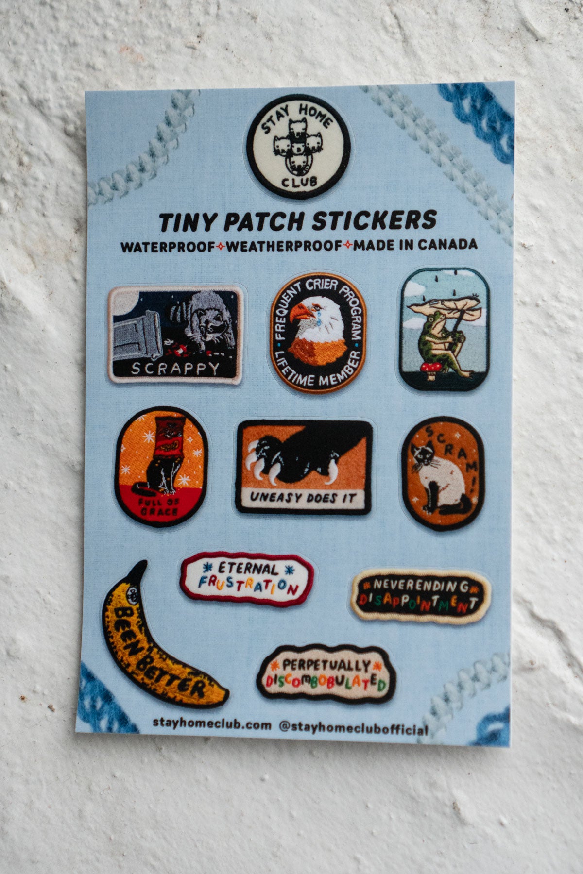 Ttiny Patch Design Tiny Patches Gap Filler Sticker Sheet – Stay Home Club