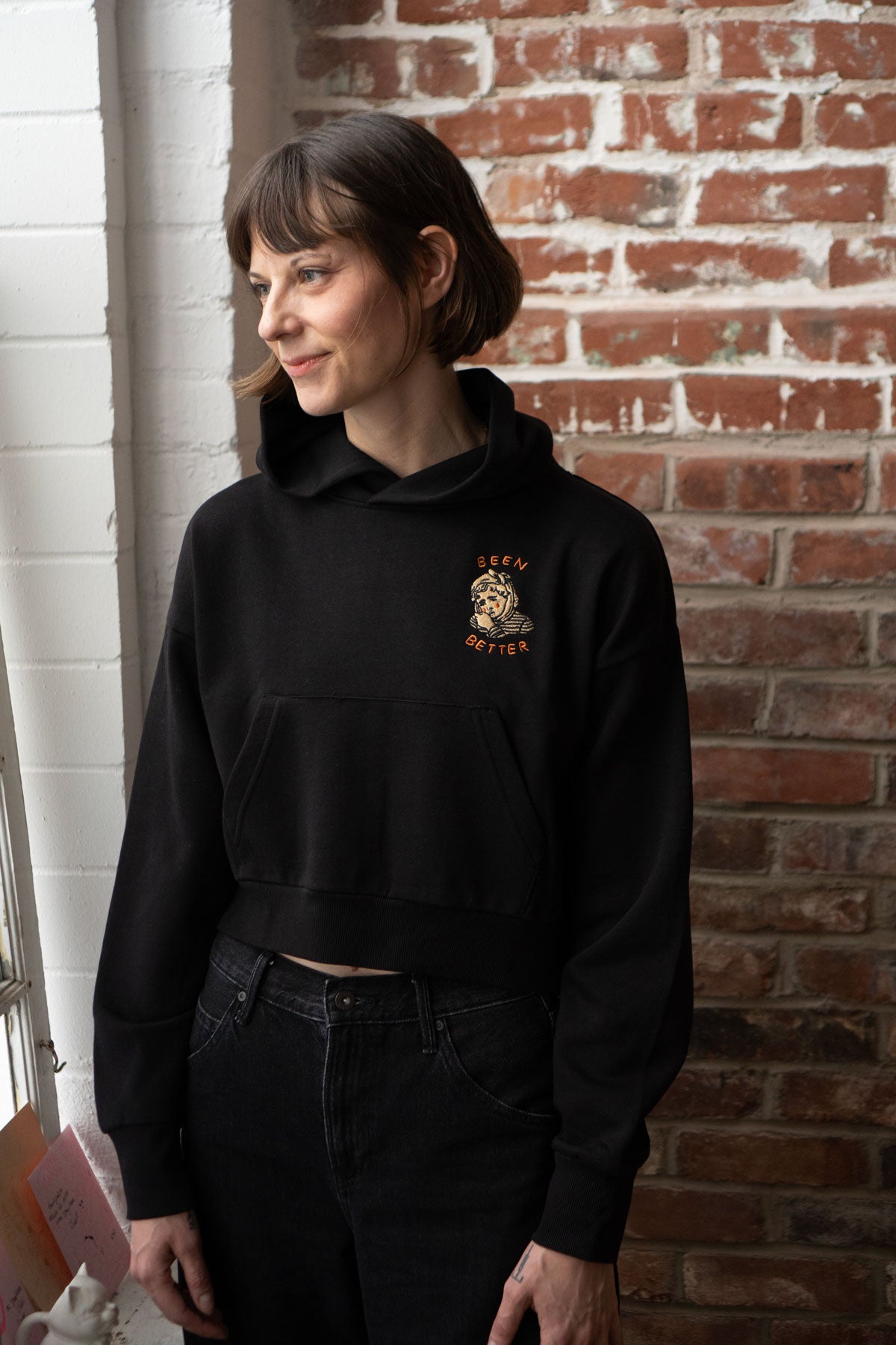 Been Better Toothache Crop Hoodie