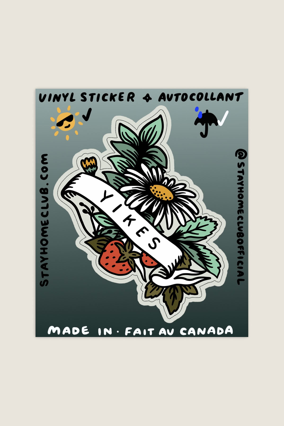 Yikes Vinyl Sticker