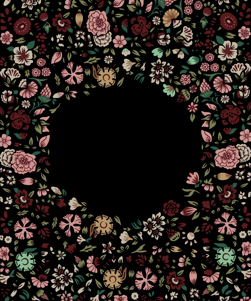 Jeté CUSTOM 'Millefleurs' Foncé