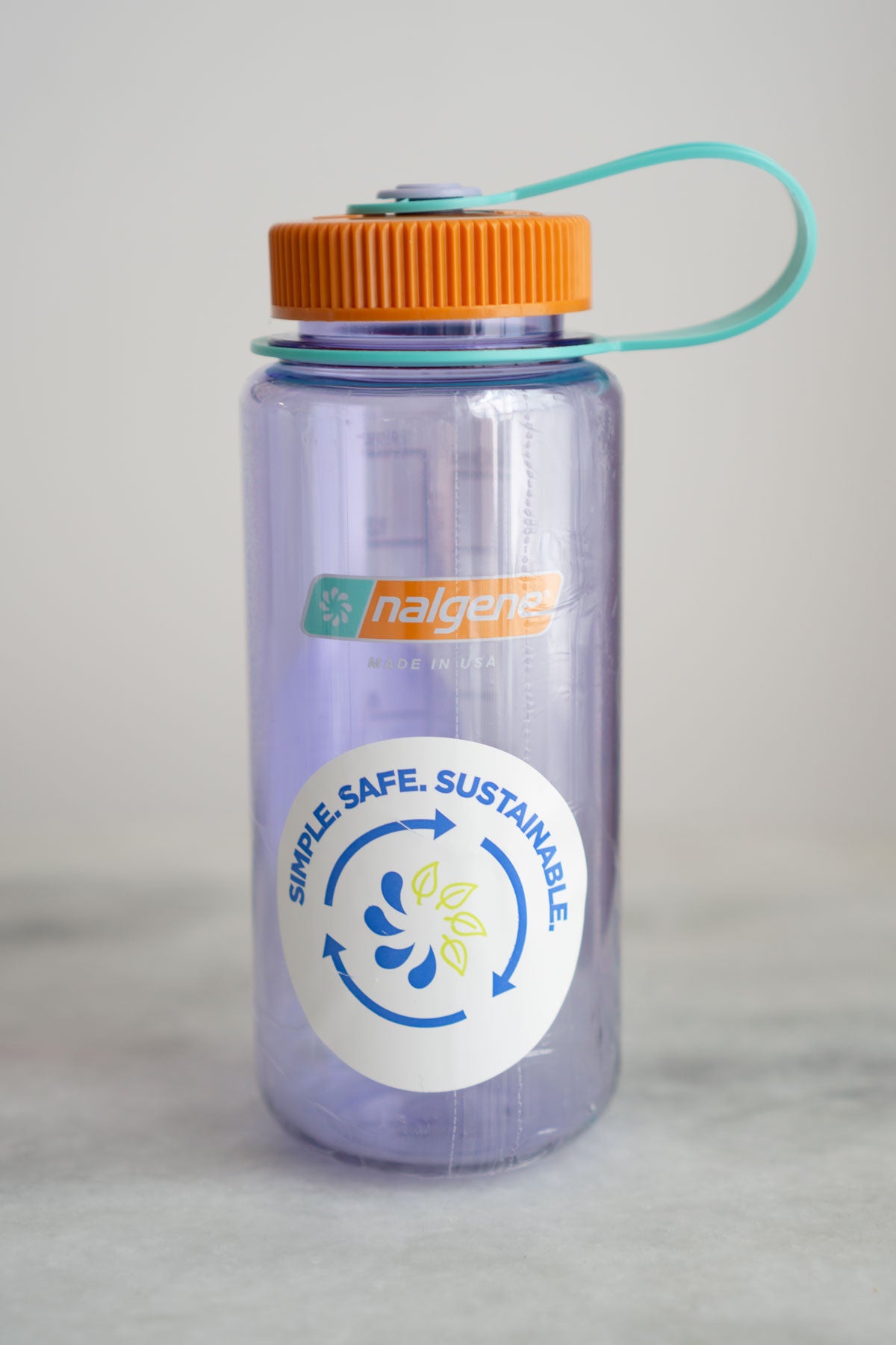thumbnail image 2 of Nalgene Wide Mouth Round Loop-Top Water Bottle – 16 Oz, Clear, 703334 2 of 5