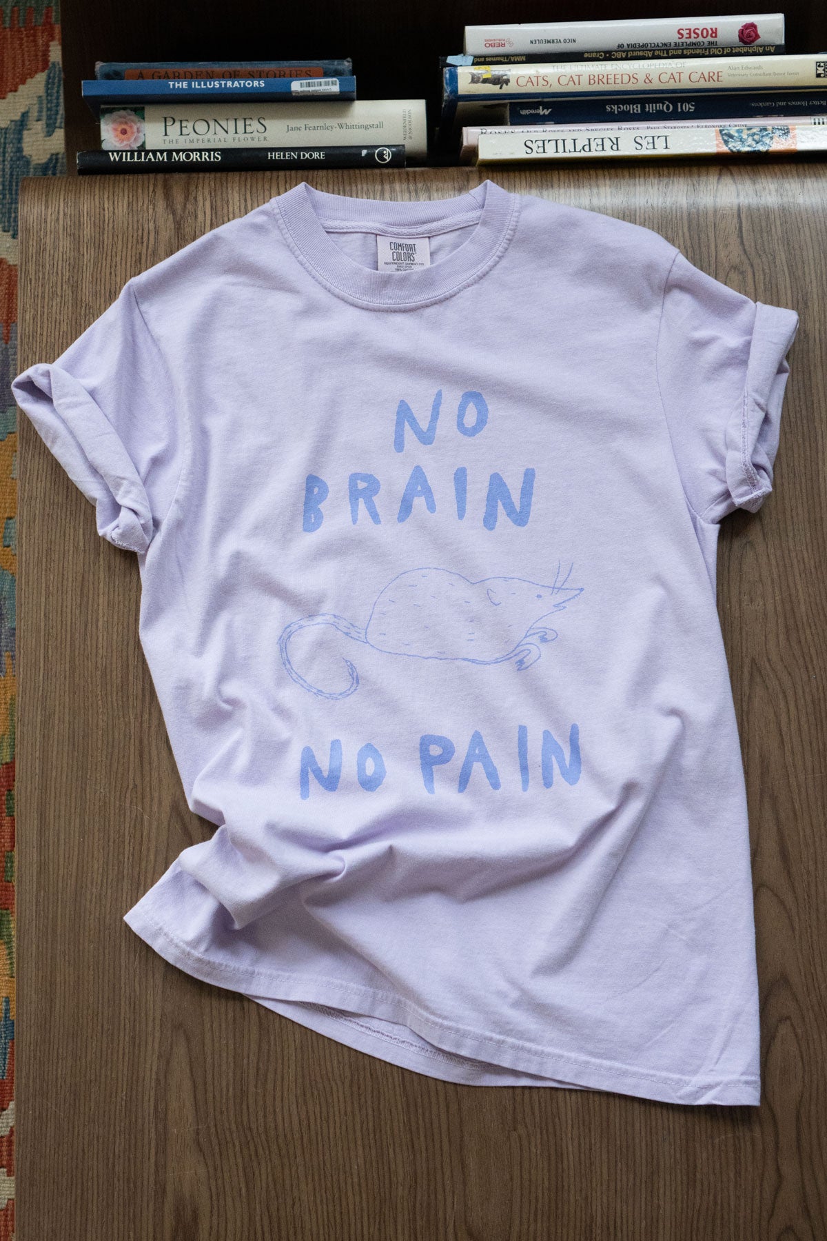  T-shirt Comfort Colors® 'No Brain No Pain'