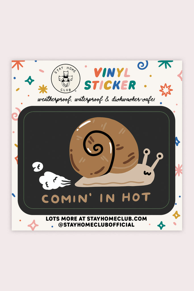Comin' In Hot Vinyl Sticker